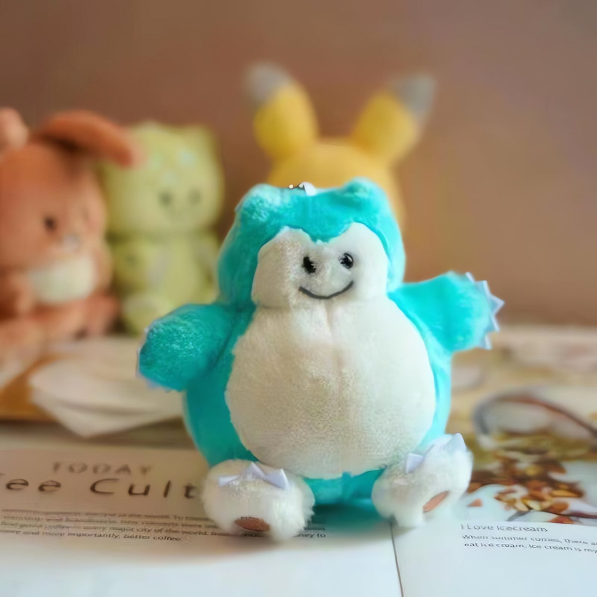 Pokémon plush keyring with chain – Snorlax