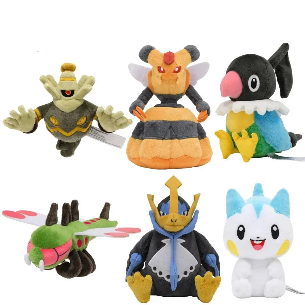 Pokémon plush toys including Glaceon and Empoleon