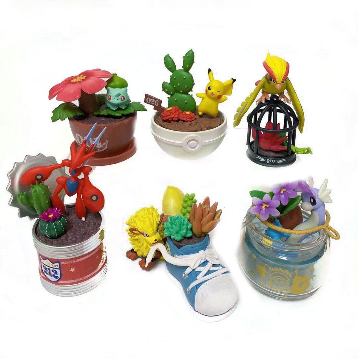 Six Pokémon Pocket Botanical figures with plants – photo 2