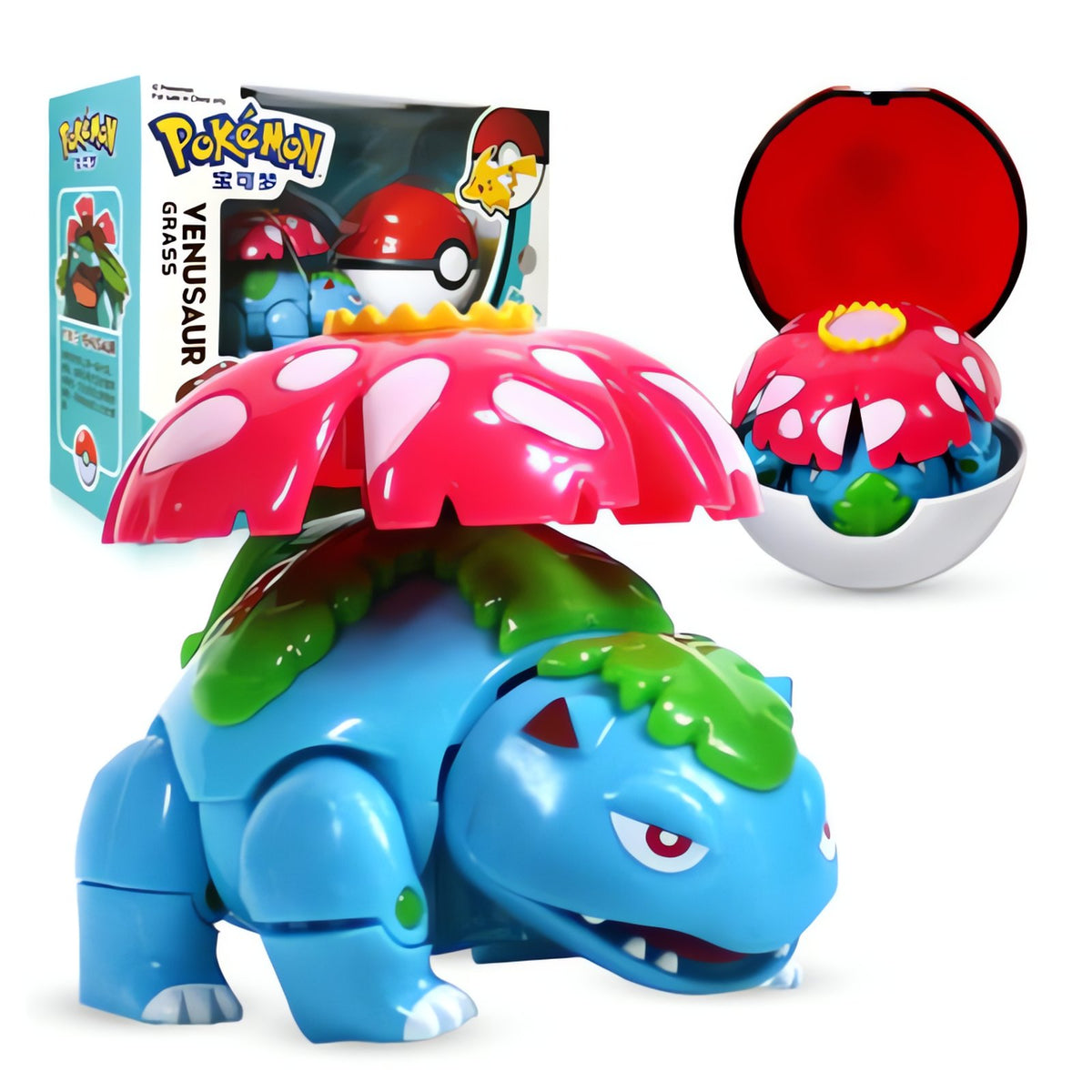Pokémon figure Poké Ball set, approx. 8cm ball – Venusaur