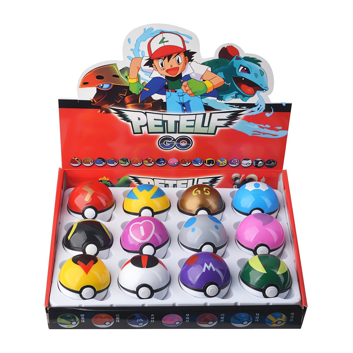Box set of 12 mini Poké Balls with figures – photo 2