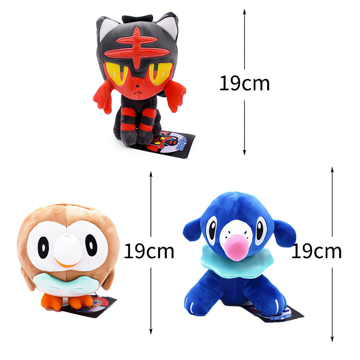 Set of three Pokémon plush toys – Alola Region