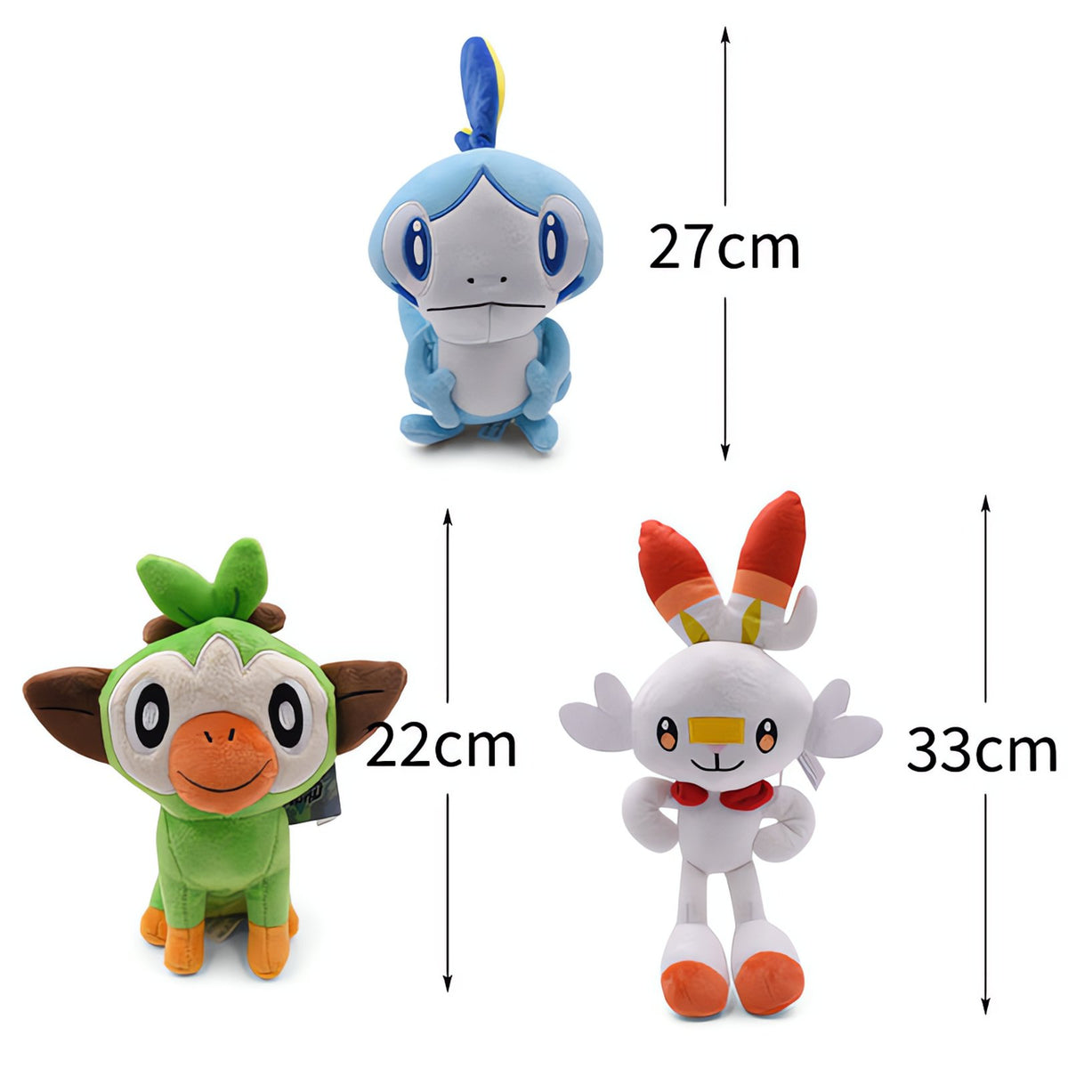Set of three Pokémon plush toys – Galar Region