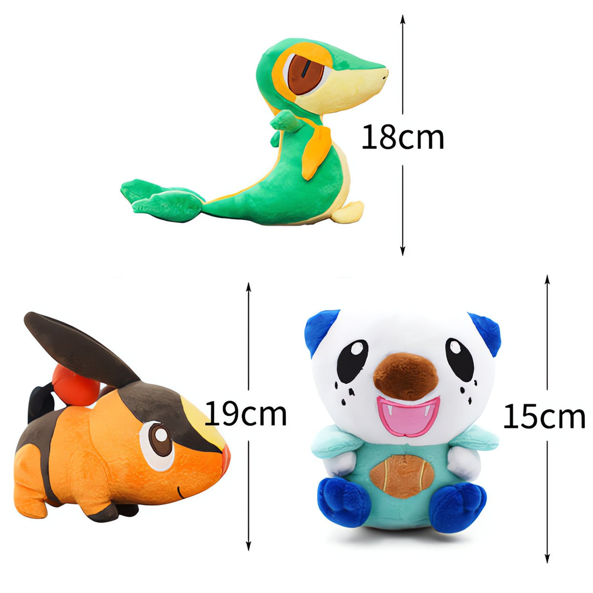 Set of three Pokémon plush toys – Unova Region