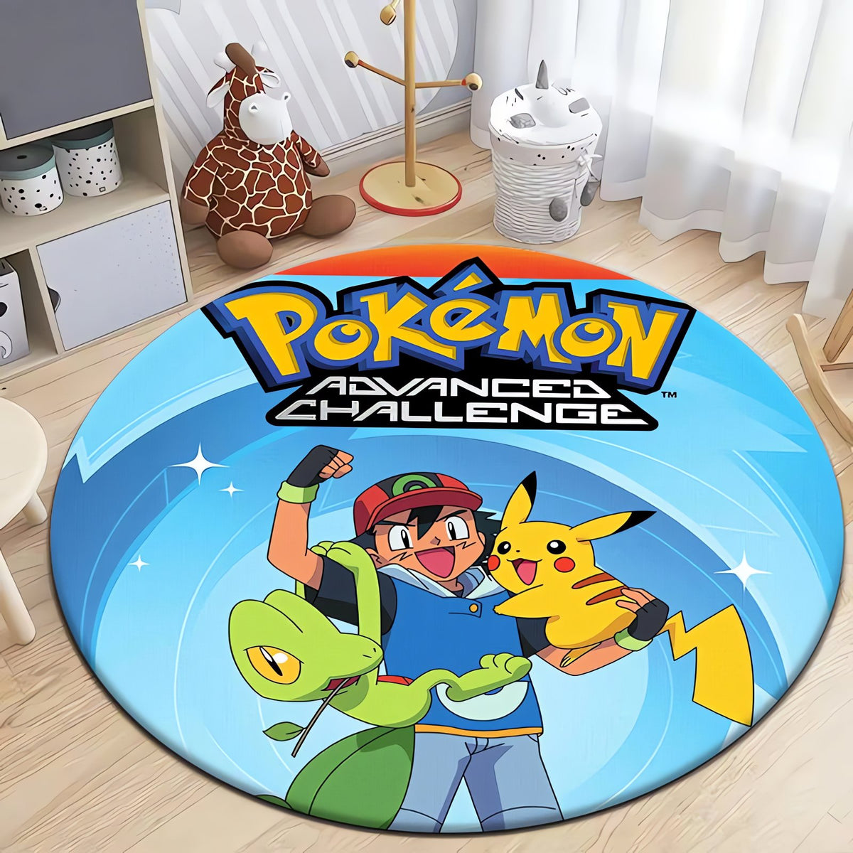 Round Pokémon rug with Pikachu – Ash Pikachu