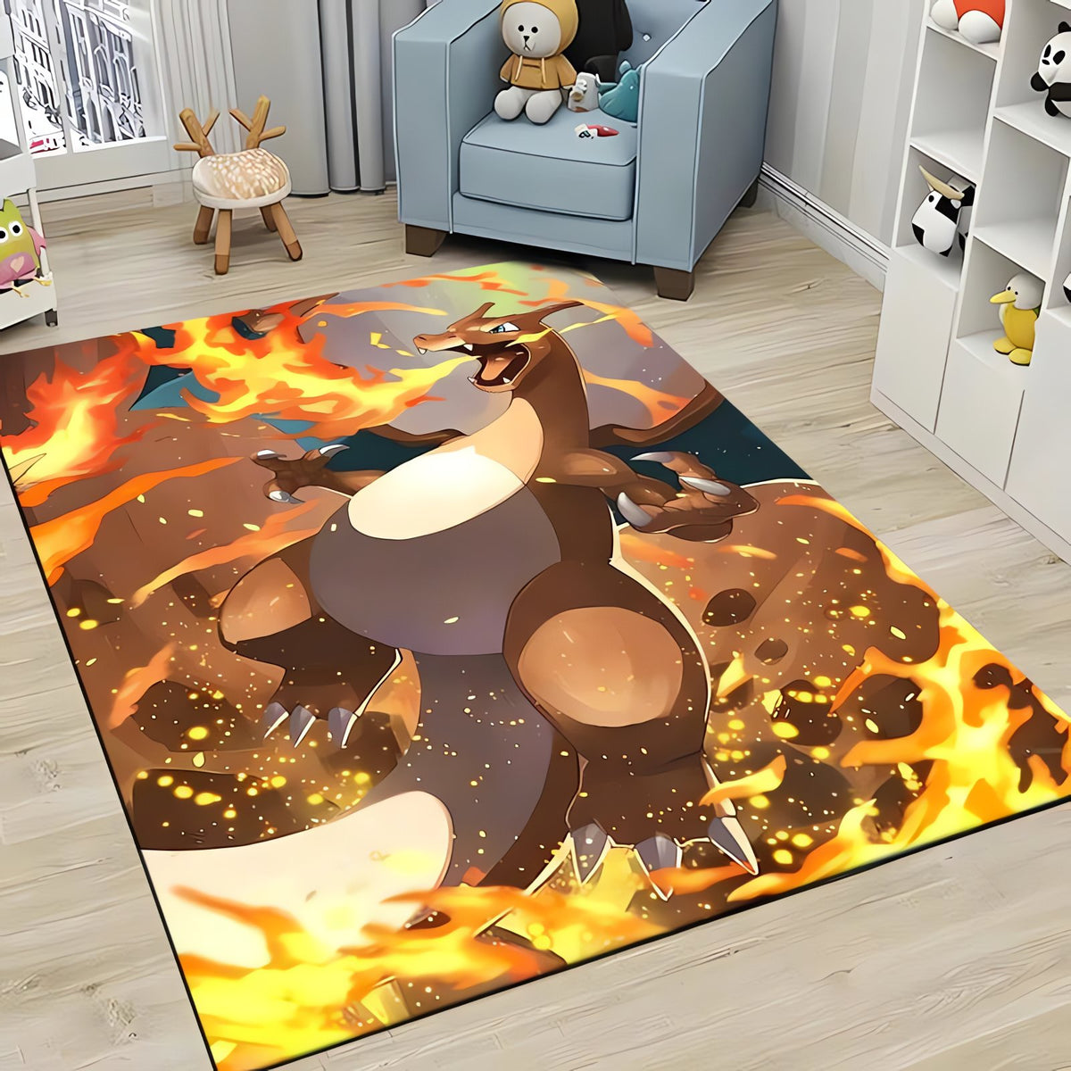Pokémon rug with Charizard design – Mega Charizard