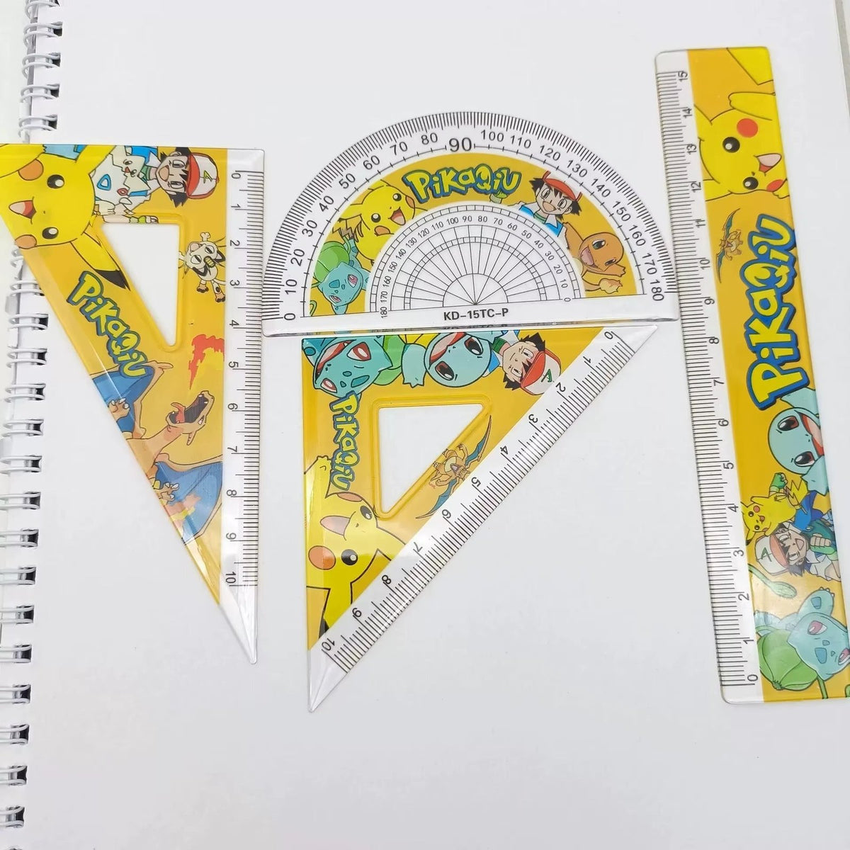 Pokémon ruler set with ruler, set squares and protractor – photo 3