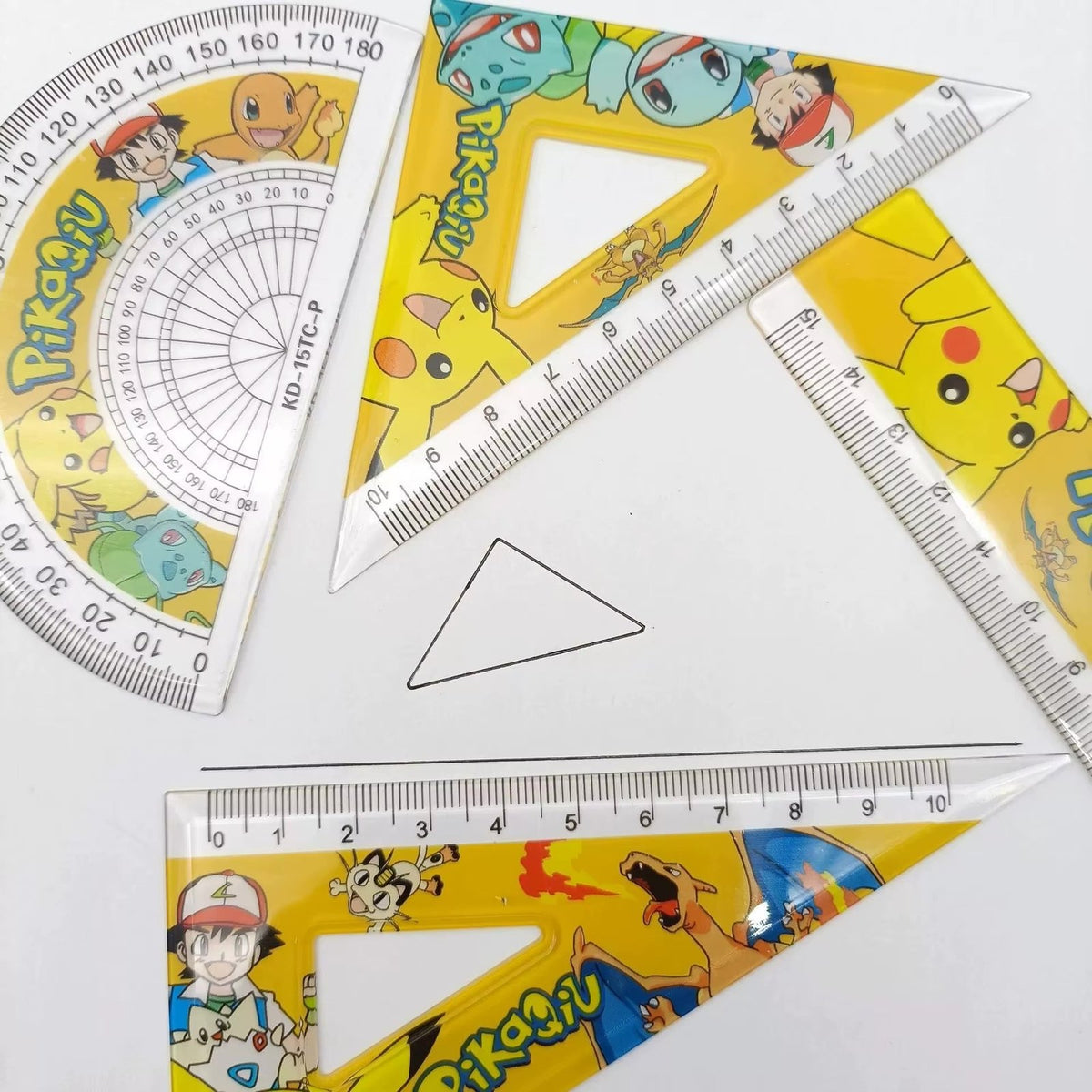 Pokémon ruler set with ruler, set squares and protractor – photo 4