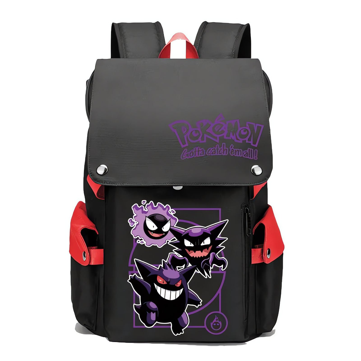 Pokémon school backpack, 43x32x13cm – Gengar Red
