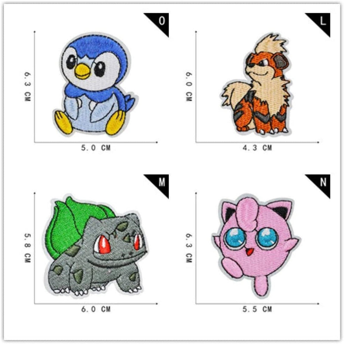 Set of 25 Pokémon sew-on patches – photo 7