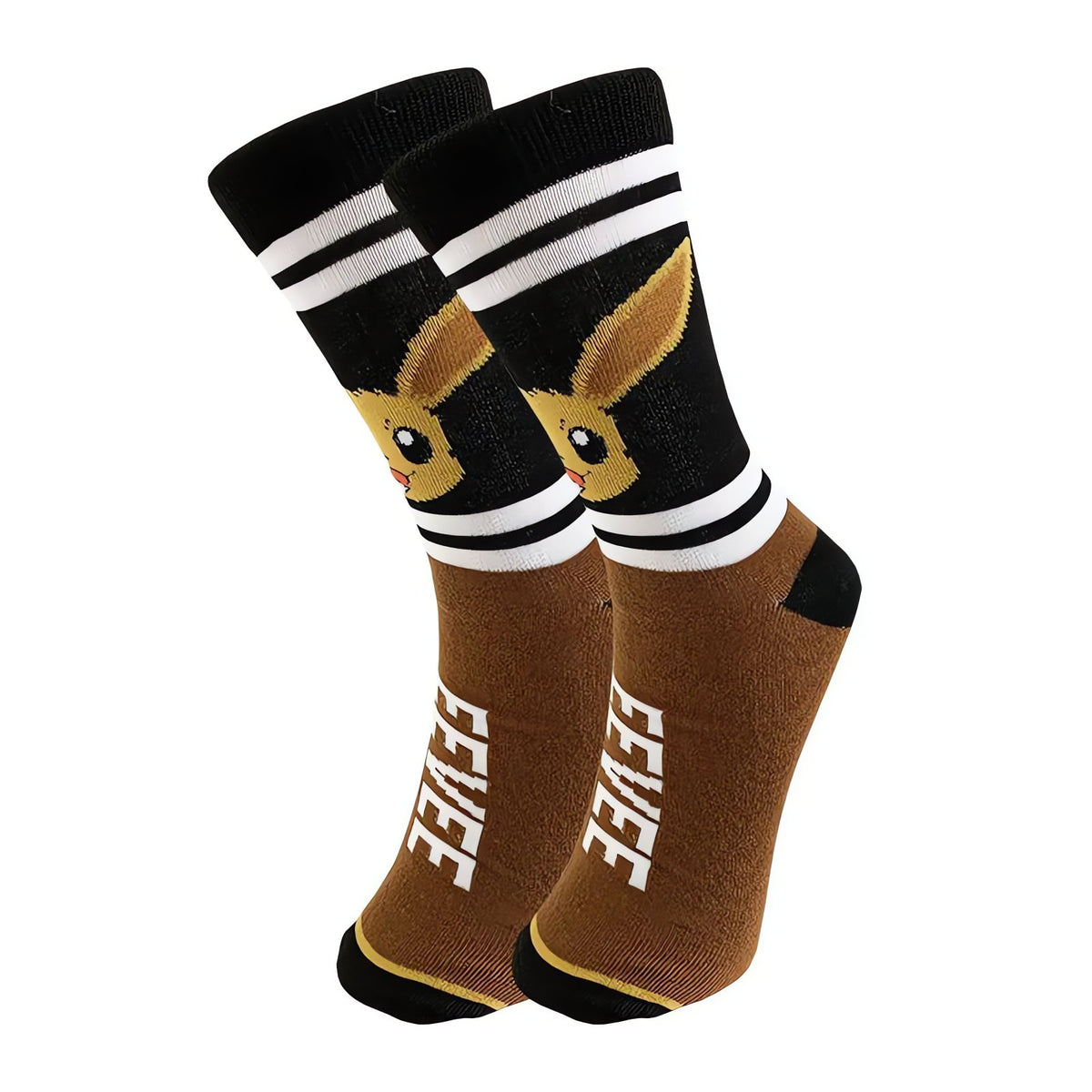 Pokémon socks with Pikachu and Eevee designs – 1 Pair Eevee