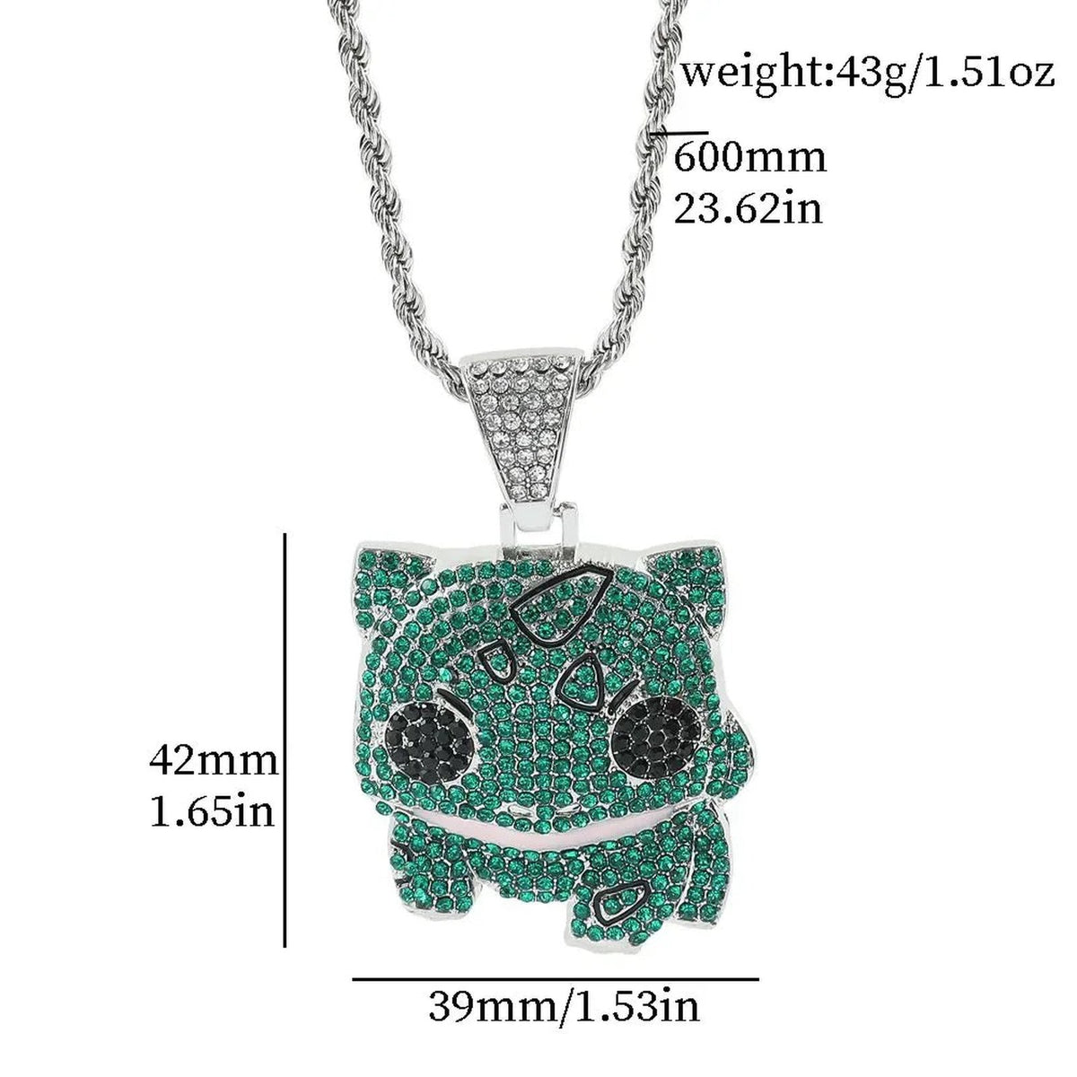 Pokémon bling necklace – Bulbasaur 4