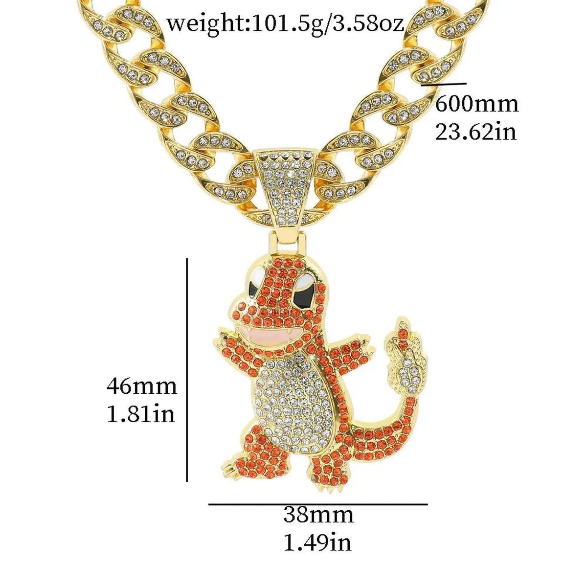 Pokémon bling necklace – Charmander 5