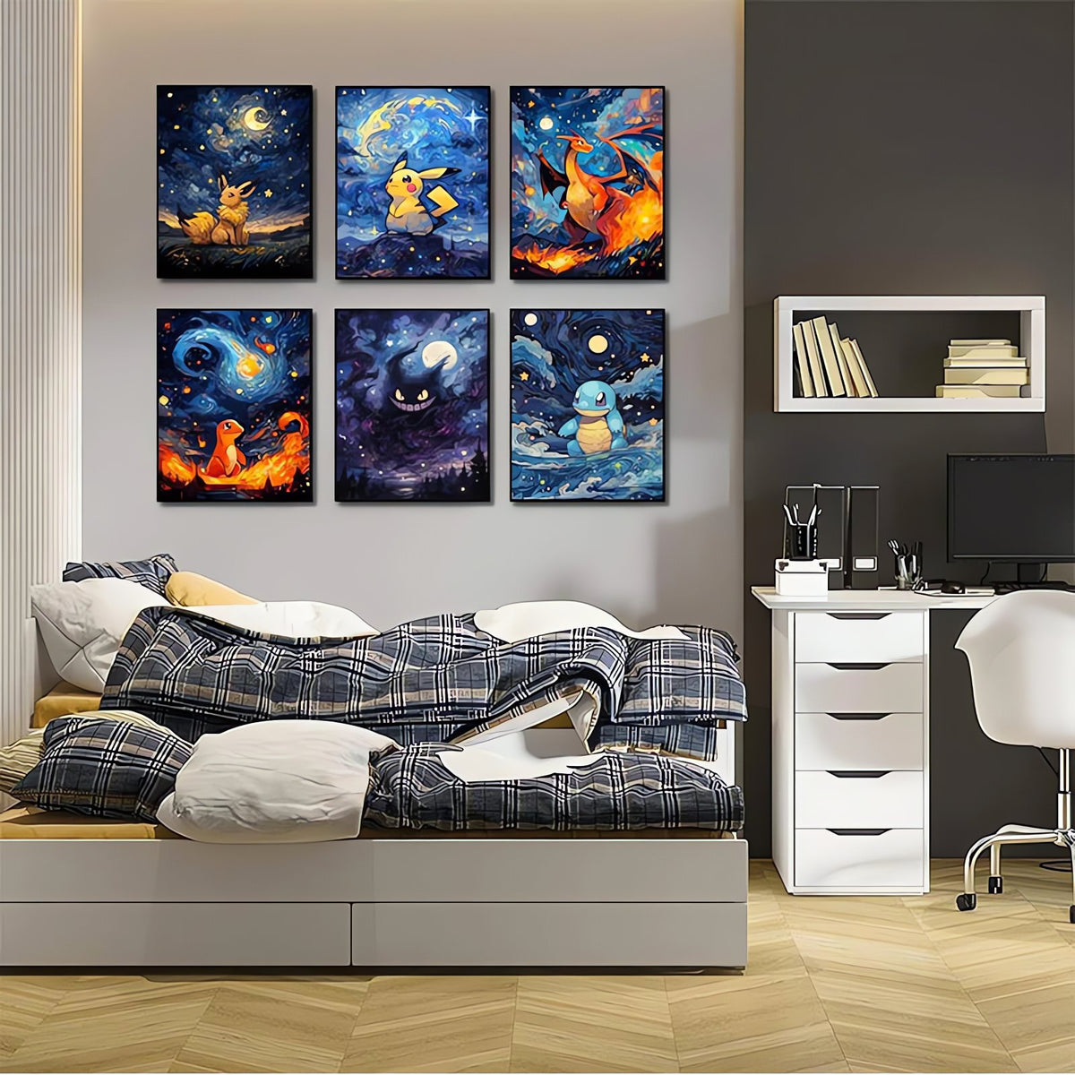 Pokémon starry sky canvas print, unframed – photo 2