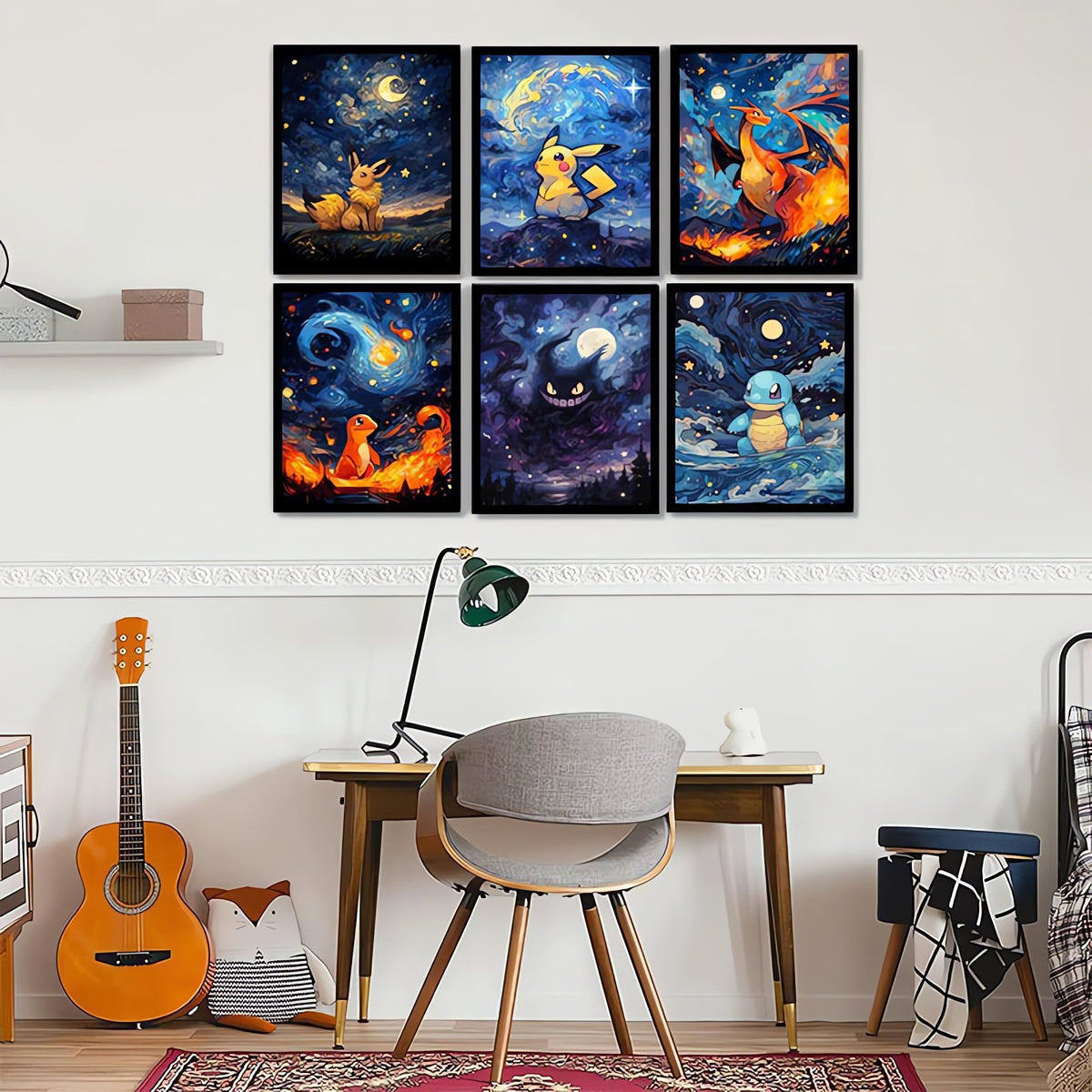 Pokémon starry sky canvas print, unframed – photo 3