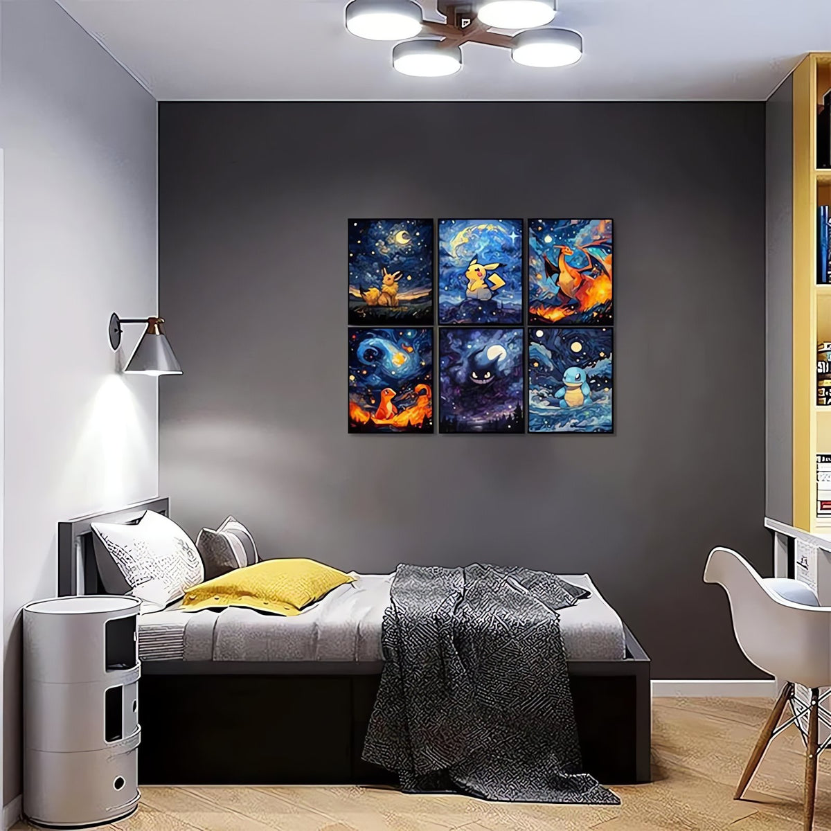 Pokémon starry sky canvas print, unframed – photo 5