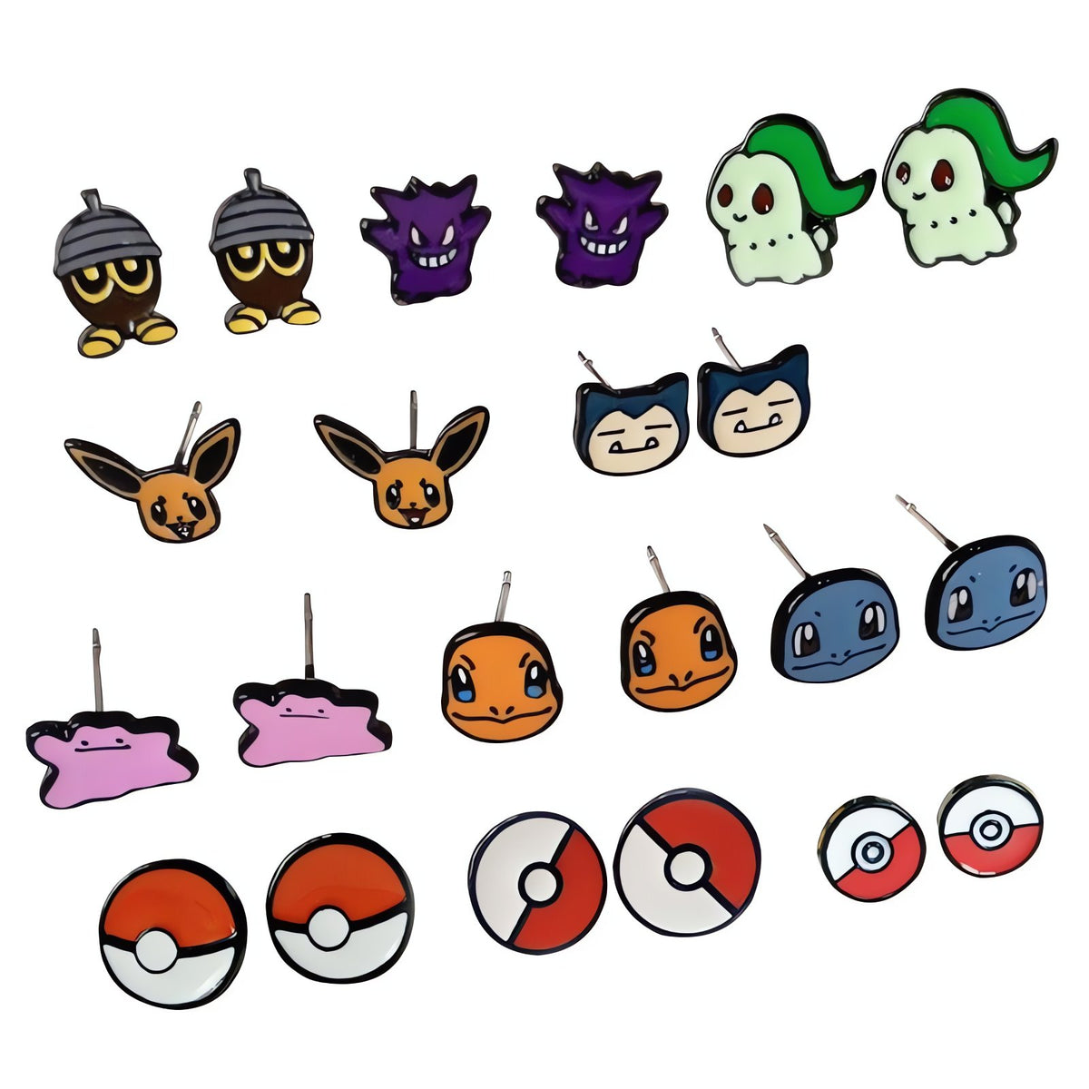 Pokémon stud earrings in surgical steel