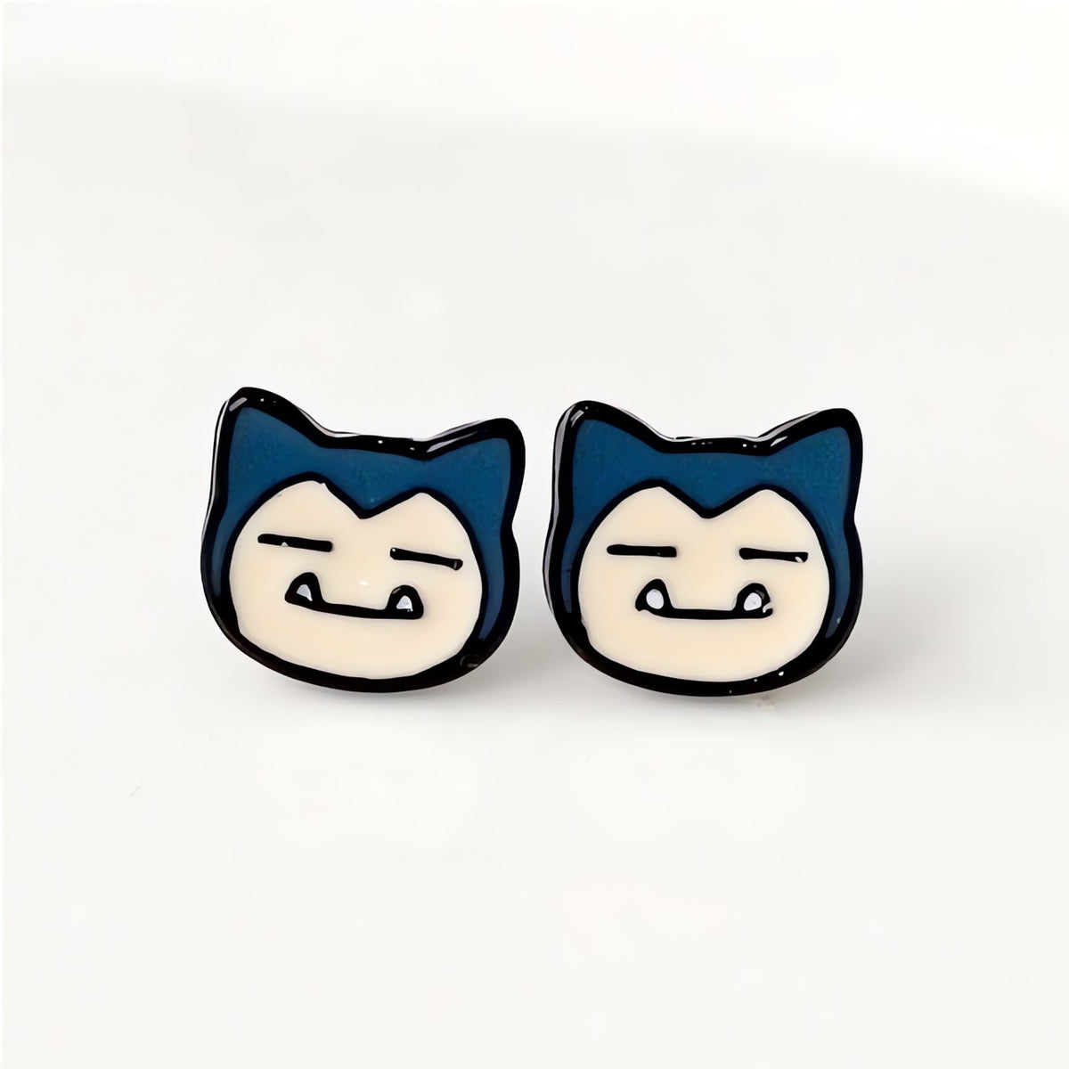 Pokémon stud earrings in surgical steel – Snorlax