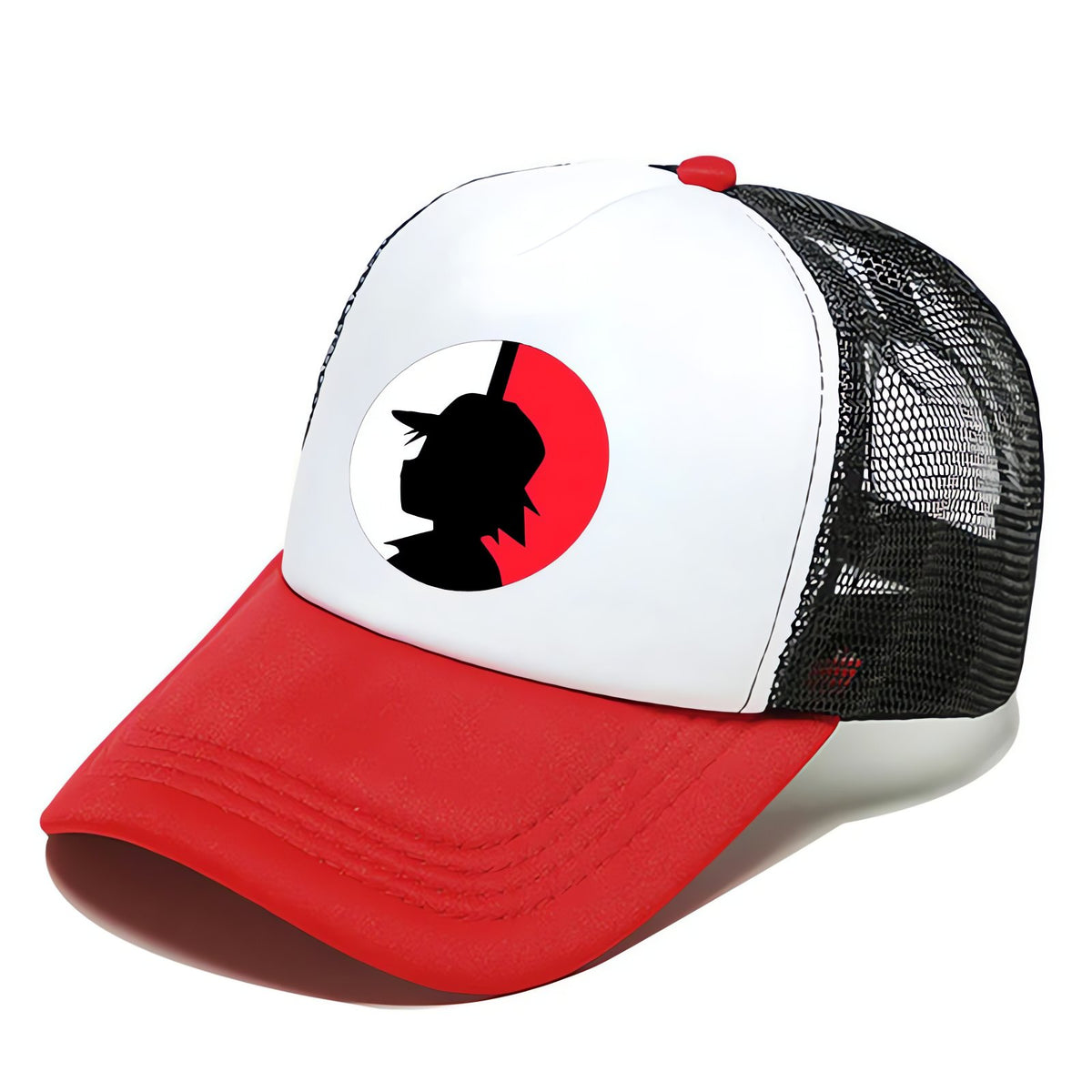 Pokémon summer cap with mesh back – Ash Red & White