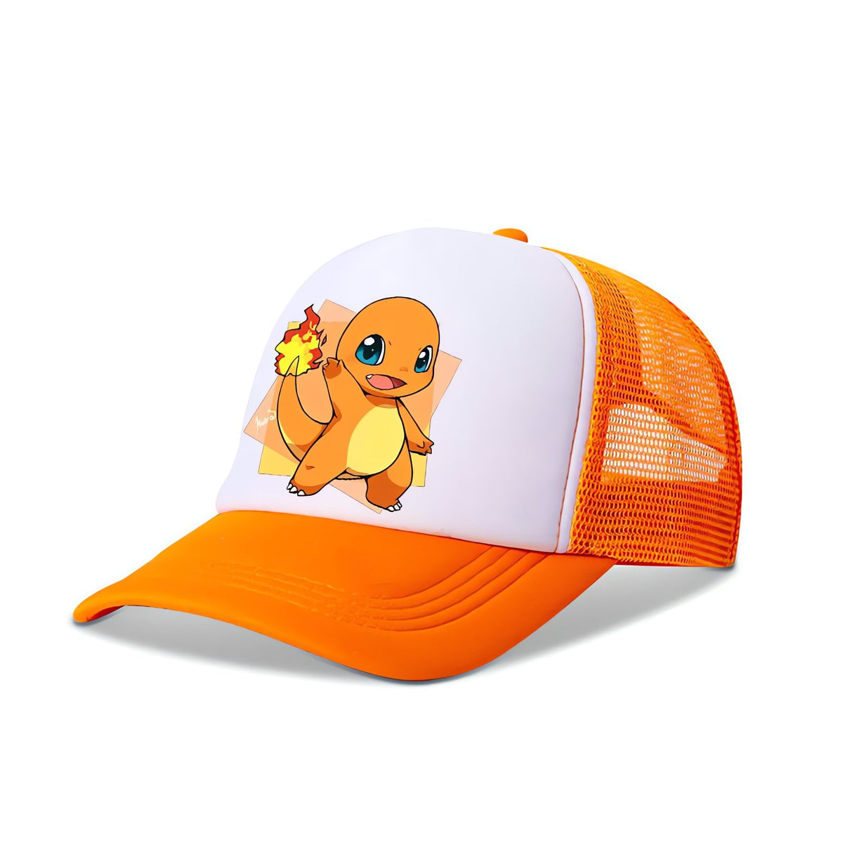 Pokémon summer cap with mesh back – Charmander Orange