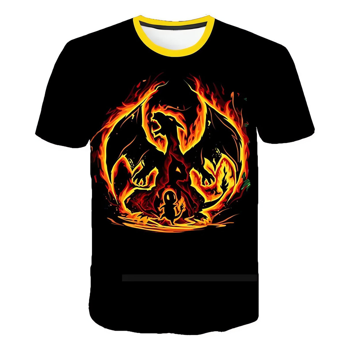 Colourful Pokémon summer T-shirt – Charizard Black