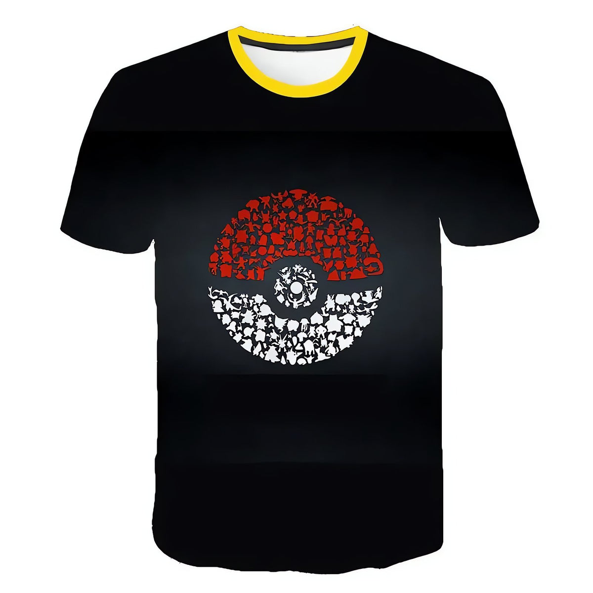 Colourful Pokémon summer T-shirt – Poké Ball Black