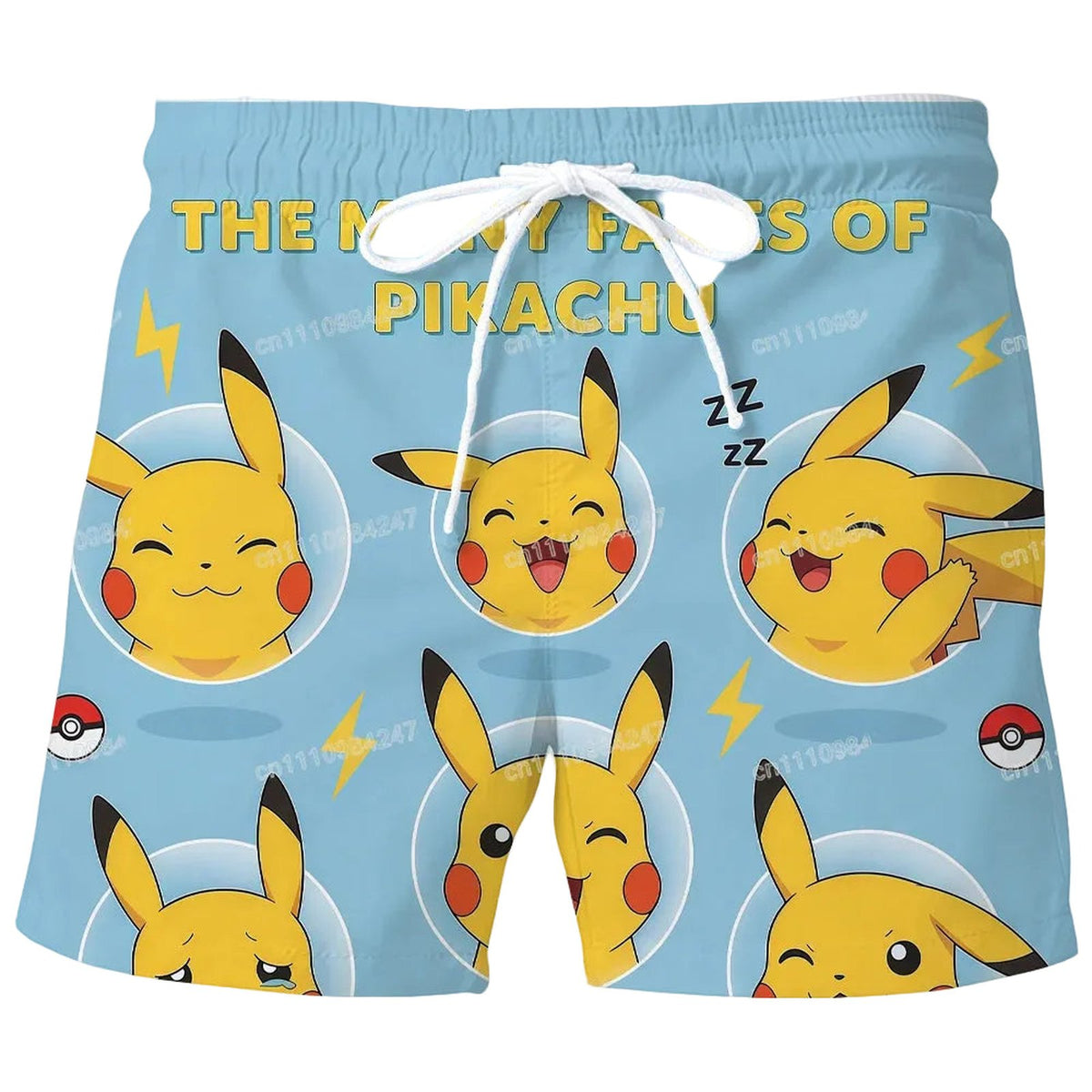 Pokémon swim shorts – Pikachu Faces