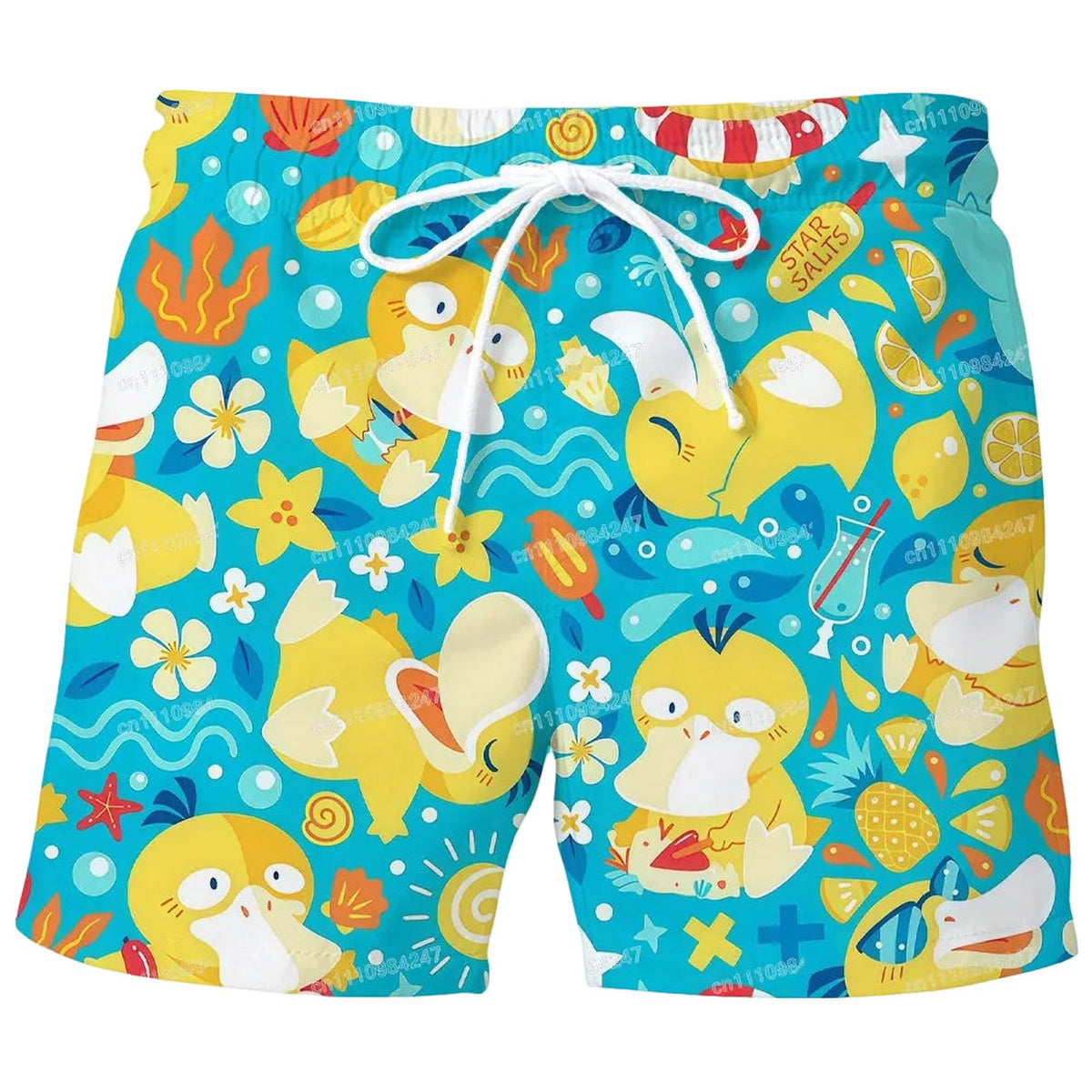 Pokémon swim shorts – Psyduck Blue