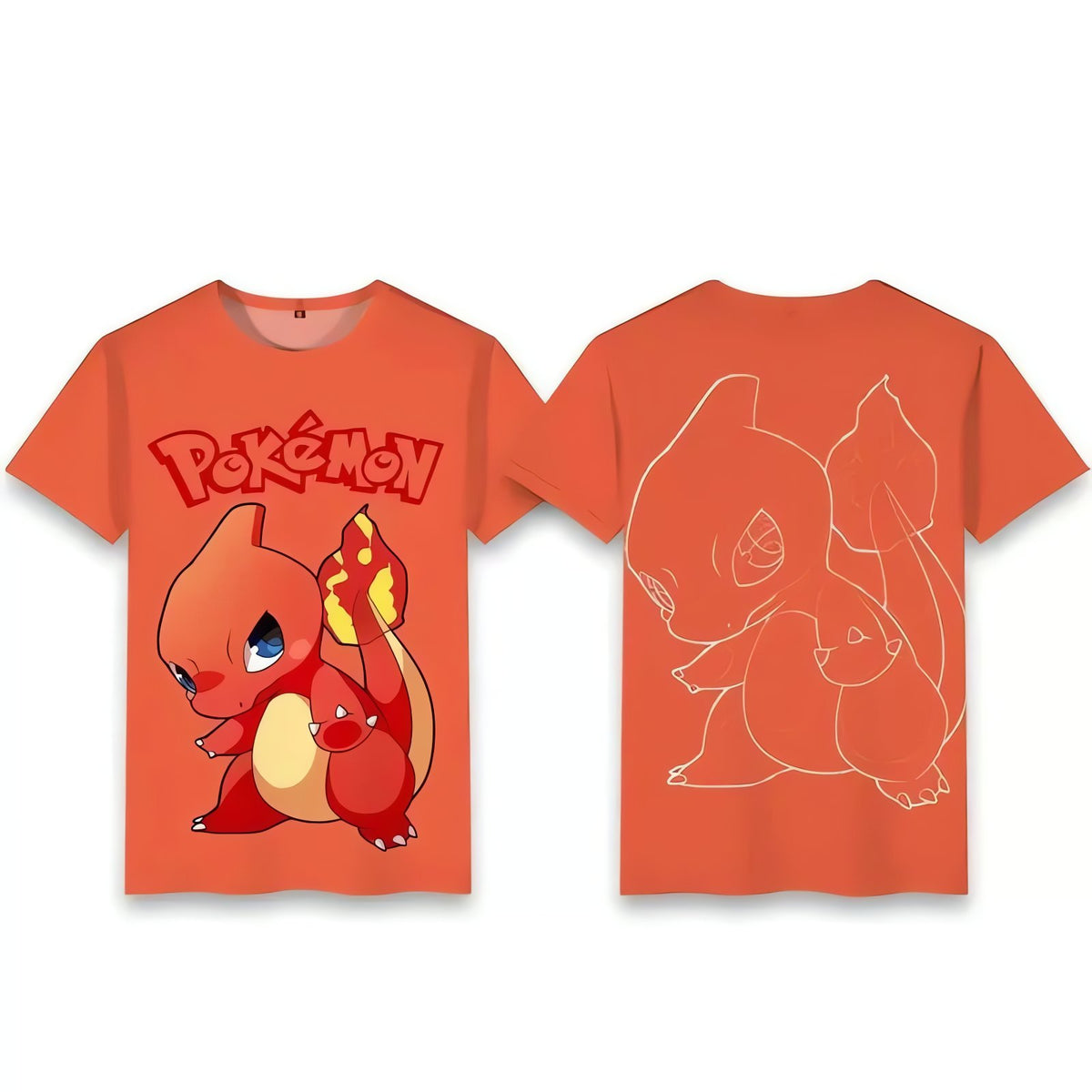 Pokémon T-shirt – Charmander (Orange)