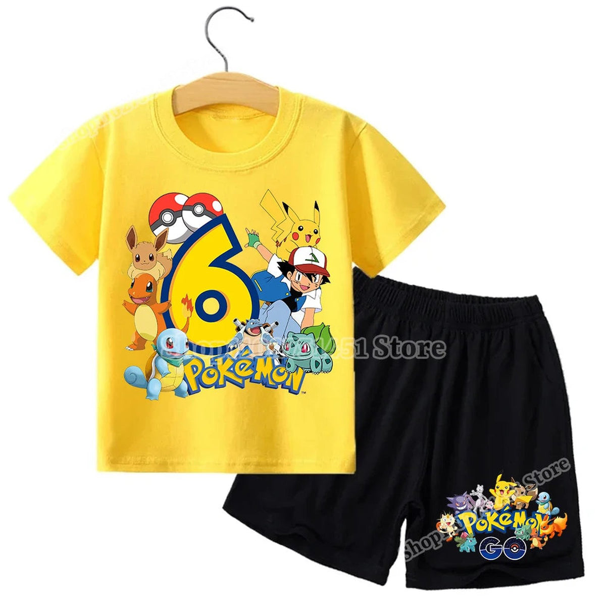 Pokémon T-shirt and shorts set for kids – Age 6
