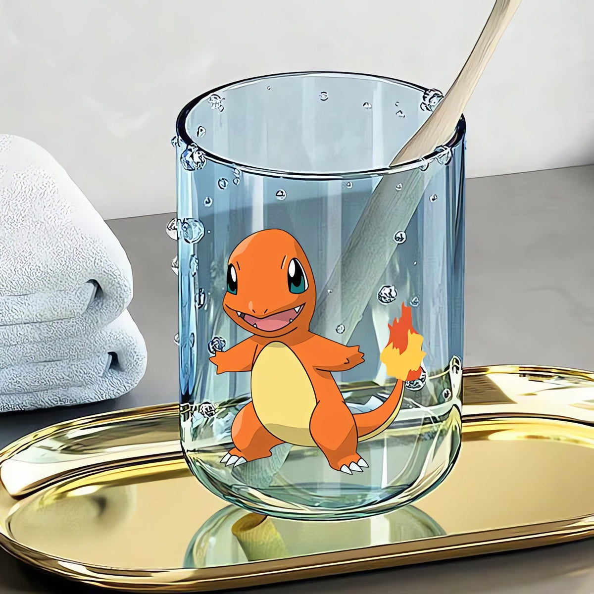 Pokémon toothbrush cup, 290ml – Charmander Blue