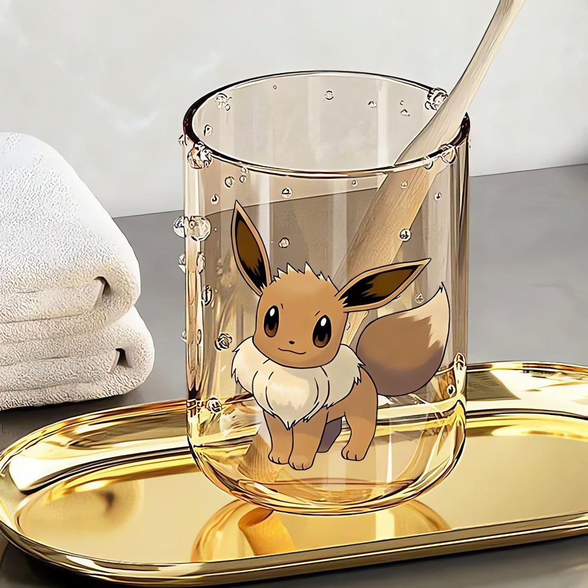 Pokémon toothbrush cup, 290ml – Eevee Brown