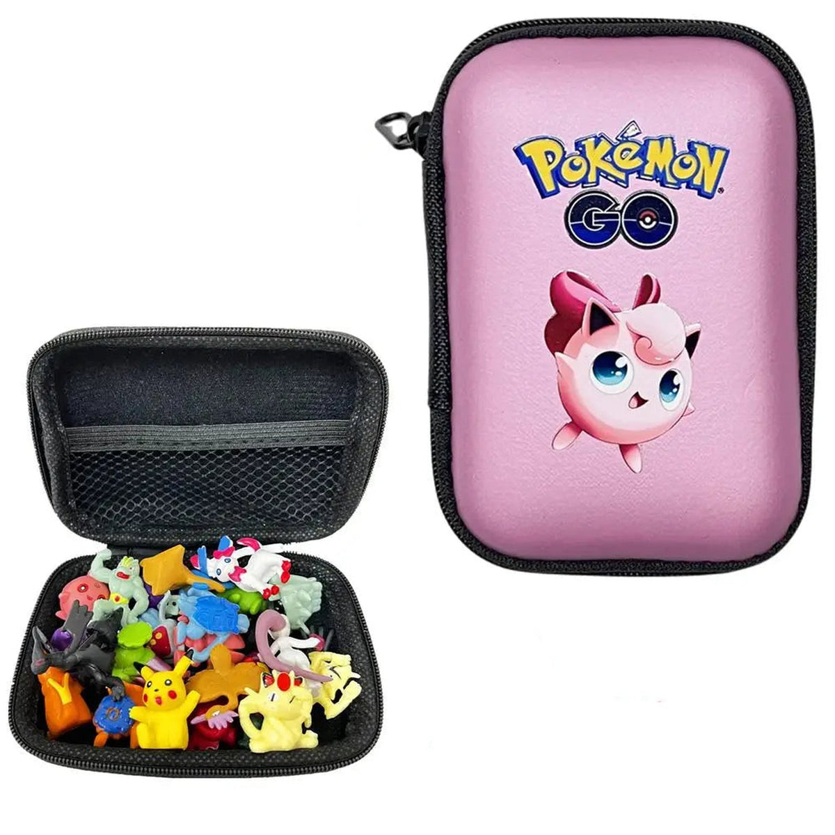 Pokémon trading card pouch and figures – Jigglypuff