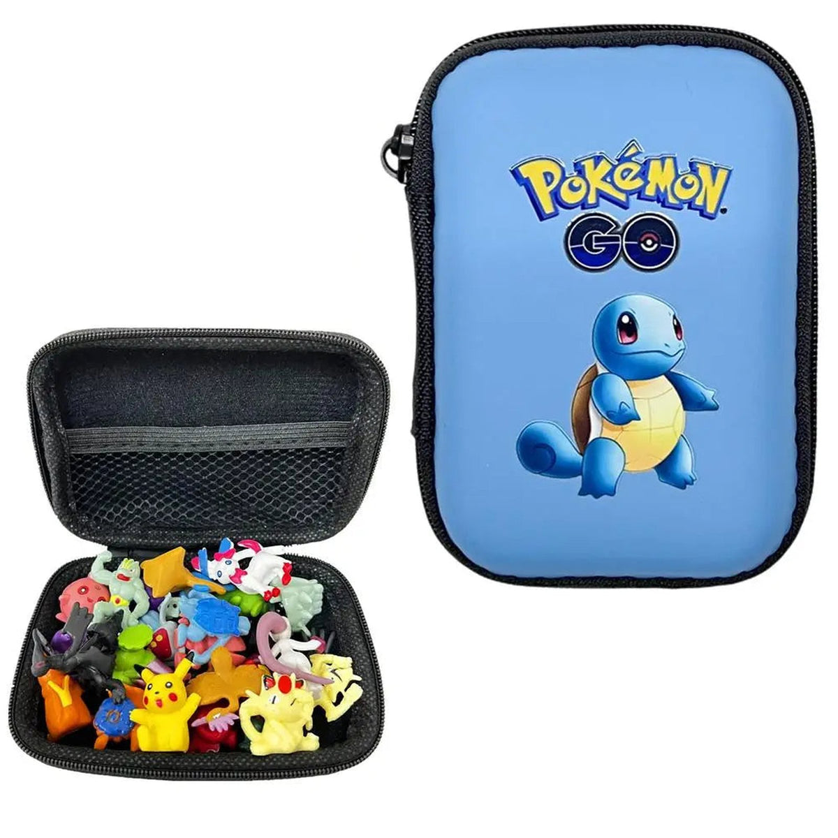 Pokémon trading card pouch and figures – Squirtle