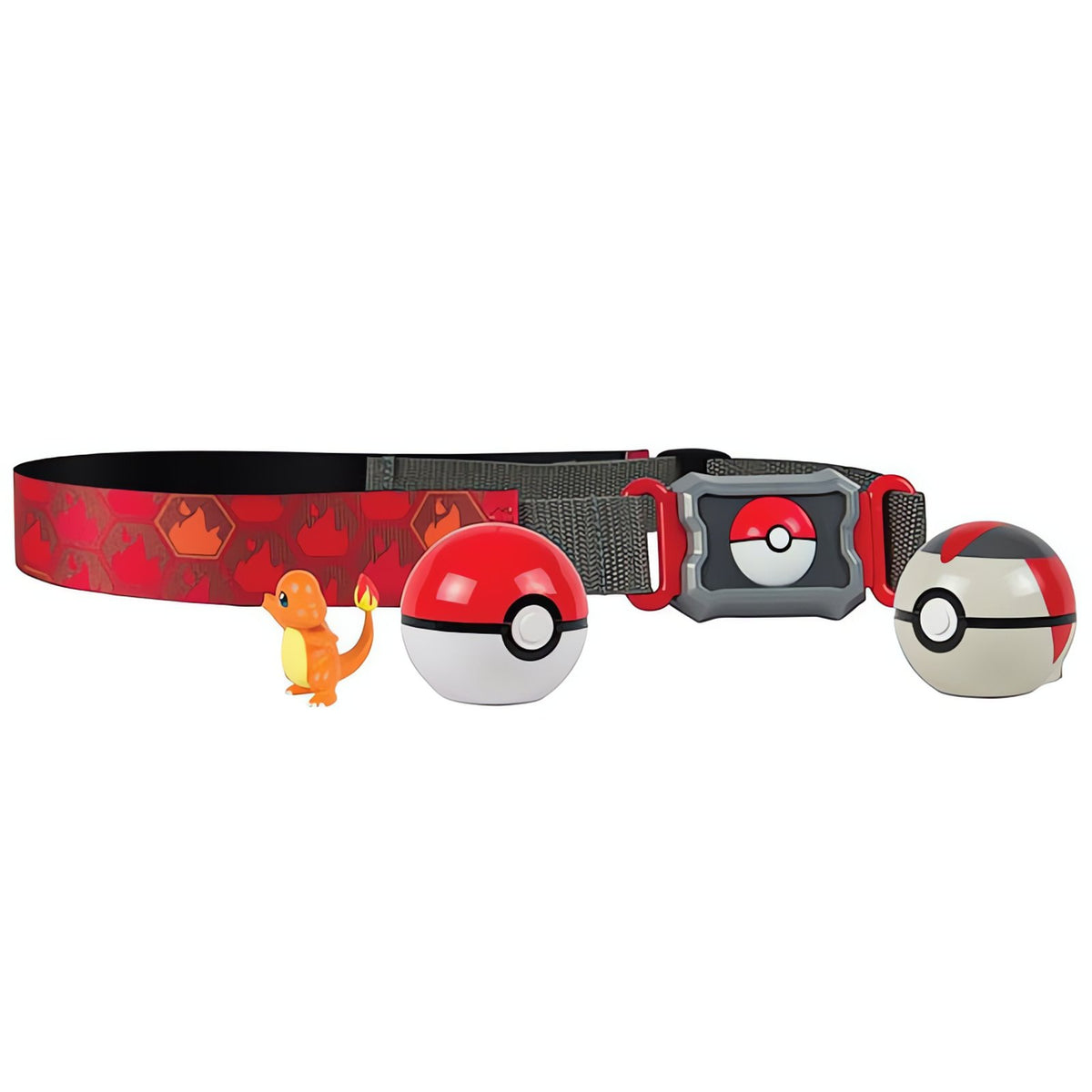 Pokémon trainer belt with Poké Ball and figure – Charmander