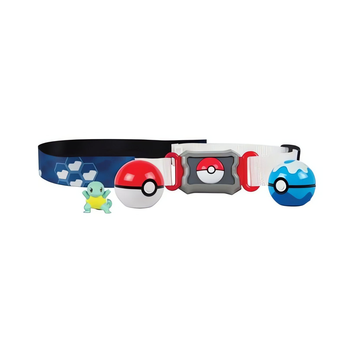 Pokémon trainer belt with two Poké Balls and a figure – Squirtle