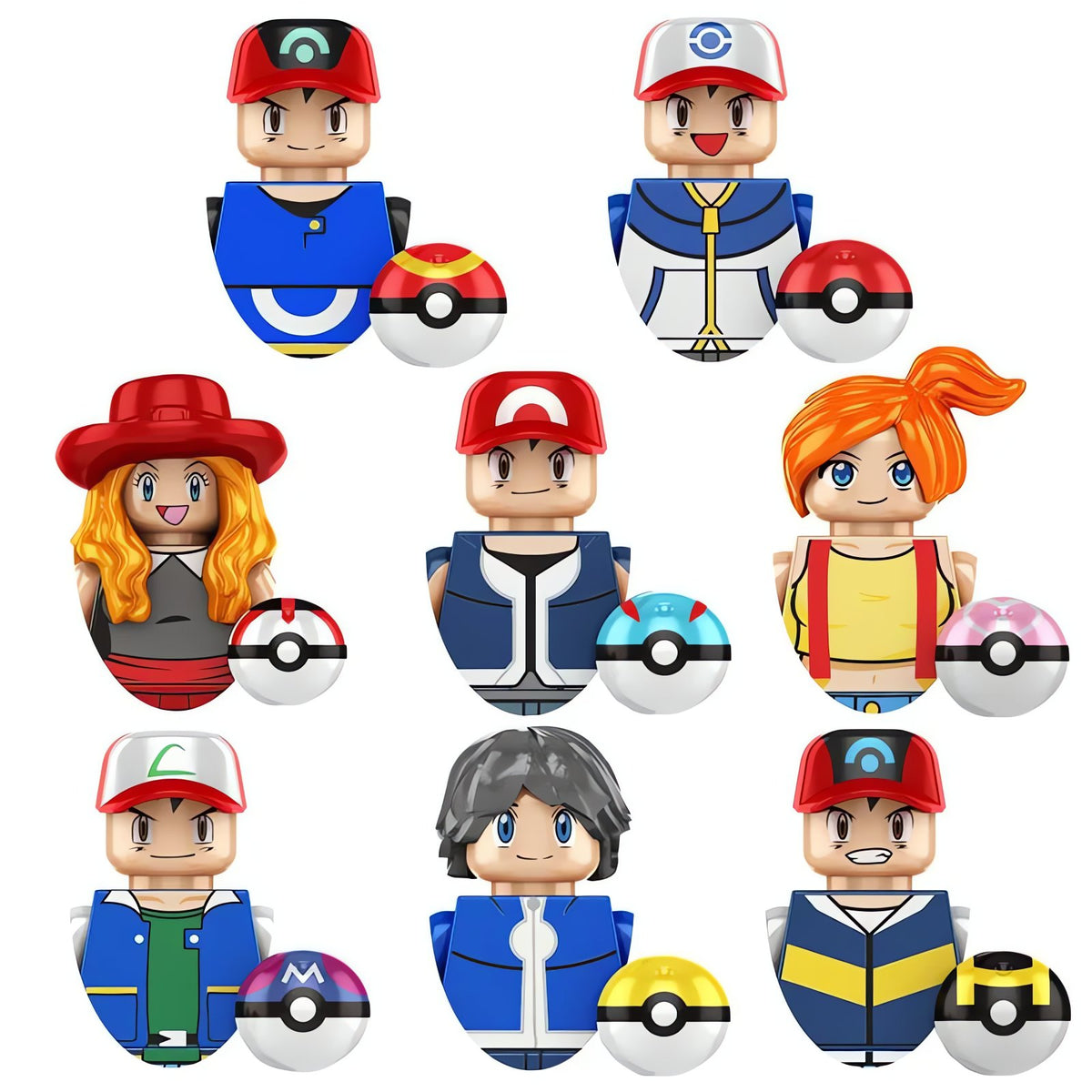 Pokémon trainer building block figure