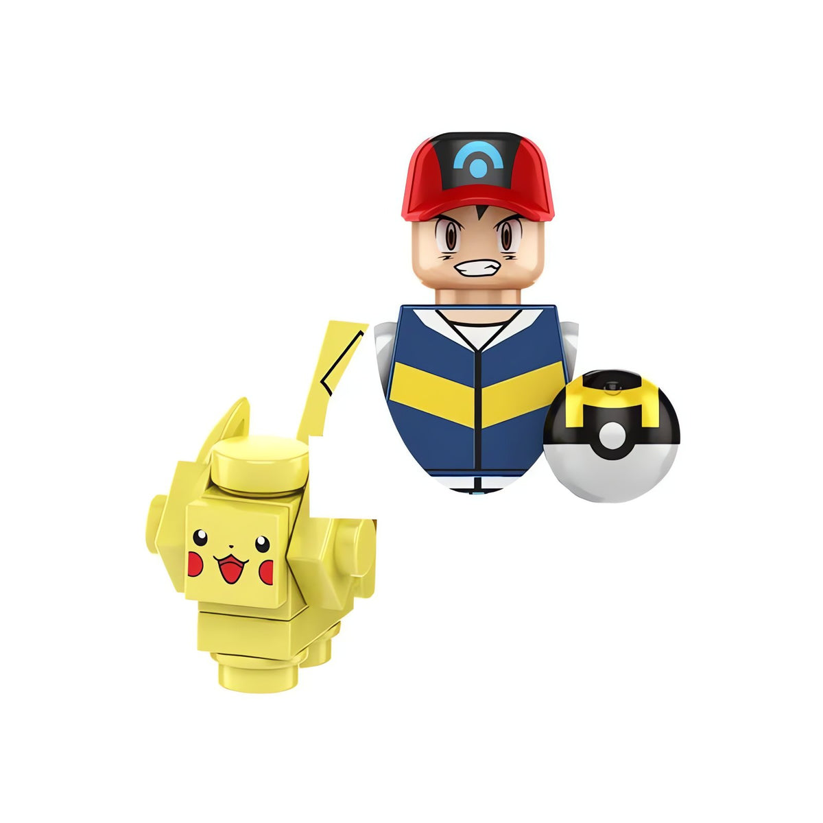 Pokémon trainer building block figure – Ash with Pikachu