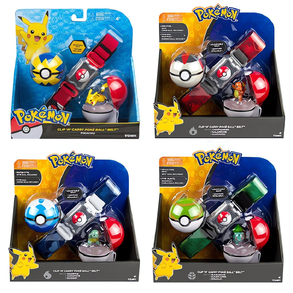 Pokémon trainer set with belt, Poké Balls, bag and figure
