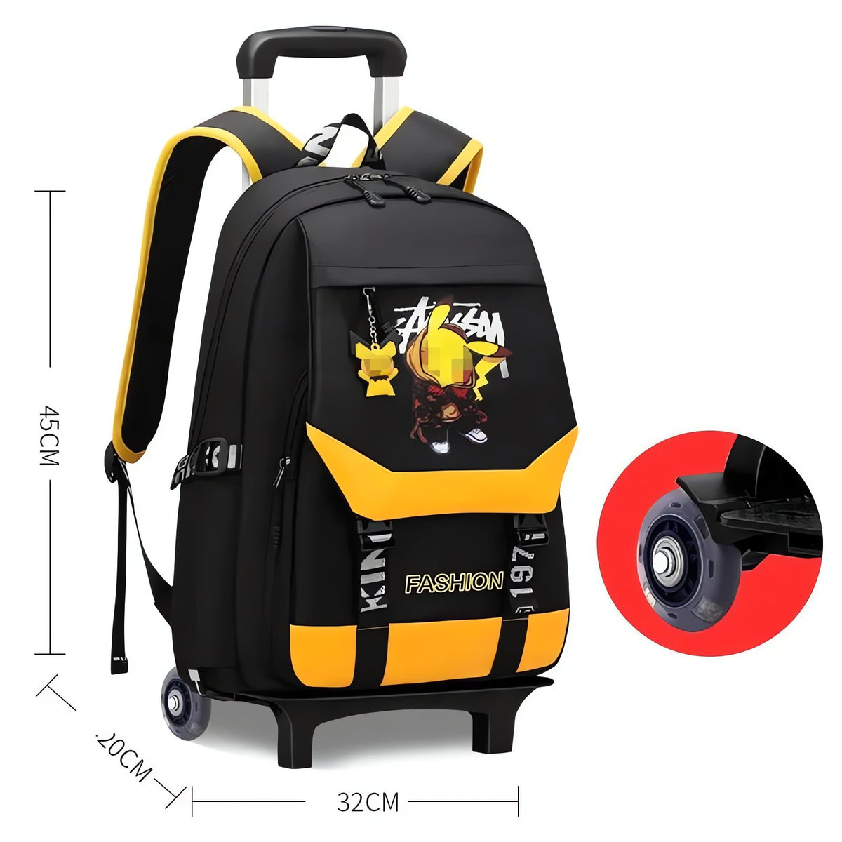 Pokémon trolley school bag – B / 1 wheel