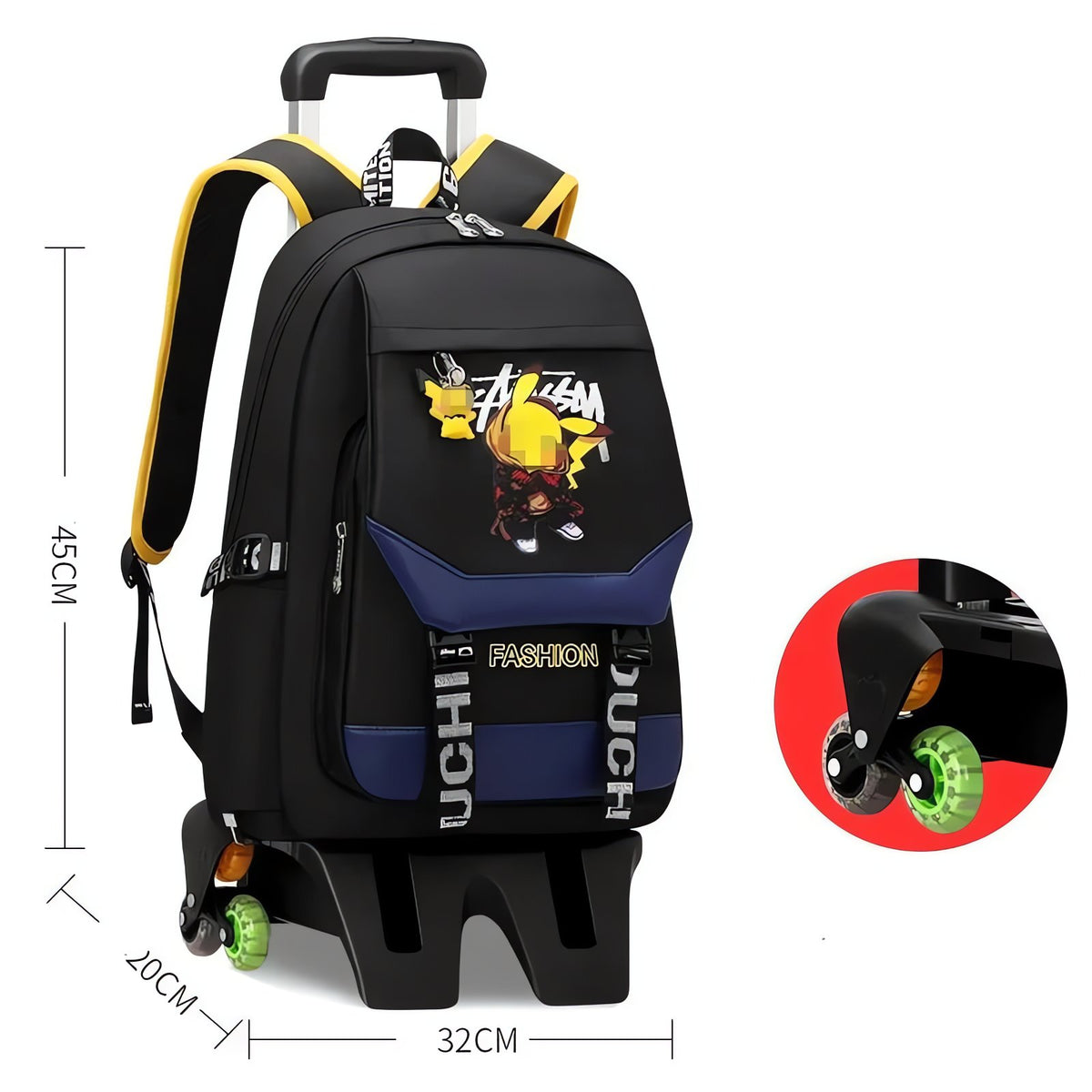 Pokémon trolley school bag – B / 3 wheels / G