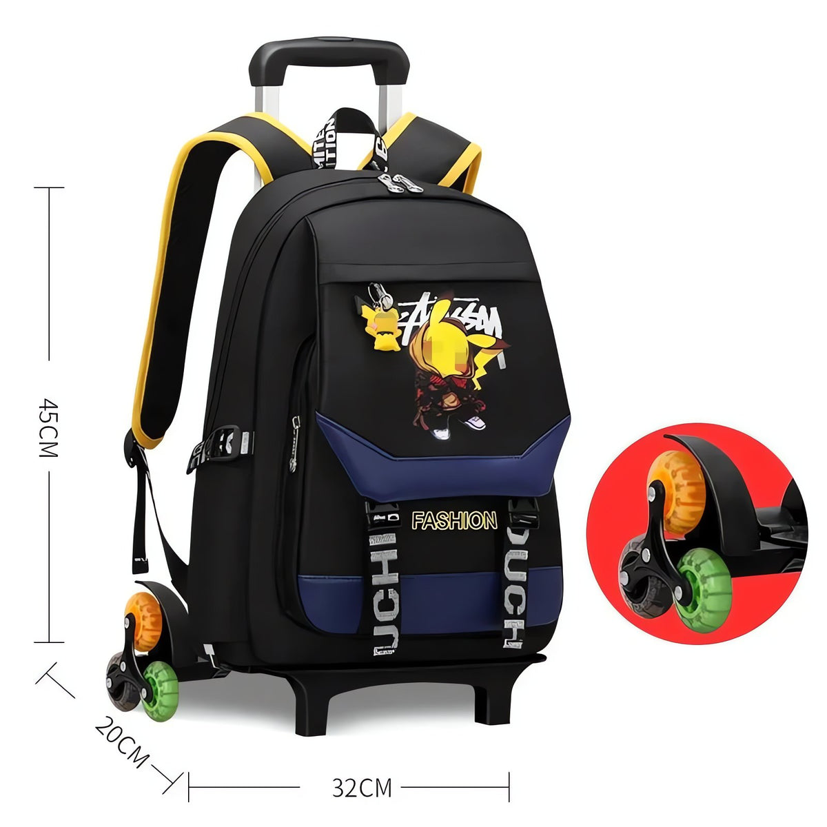 Pokémon trolley school bag – B / 3 wheels / P 1