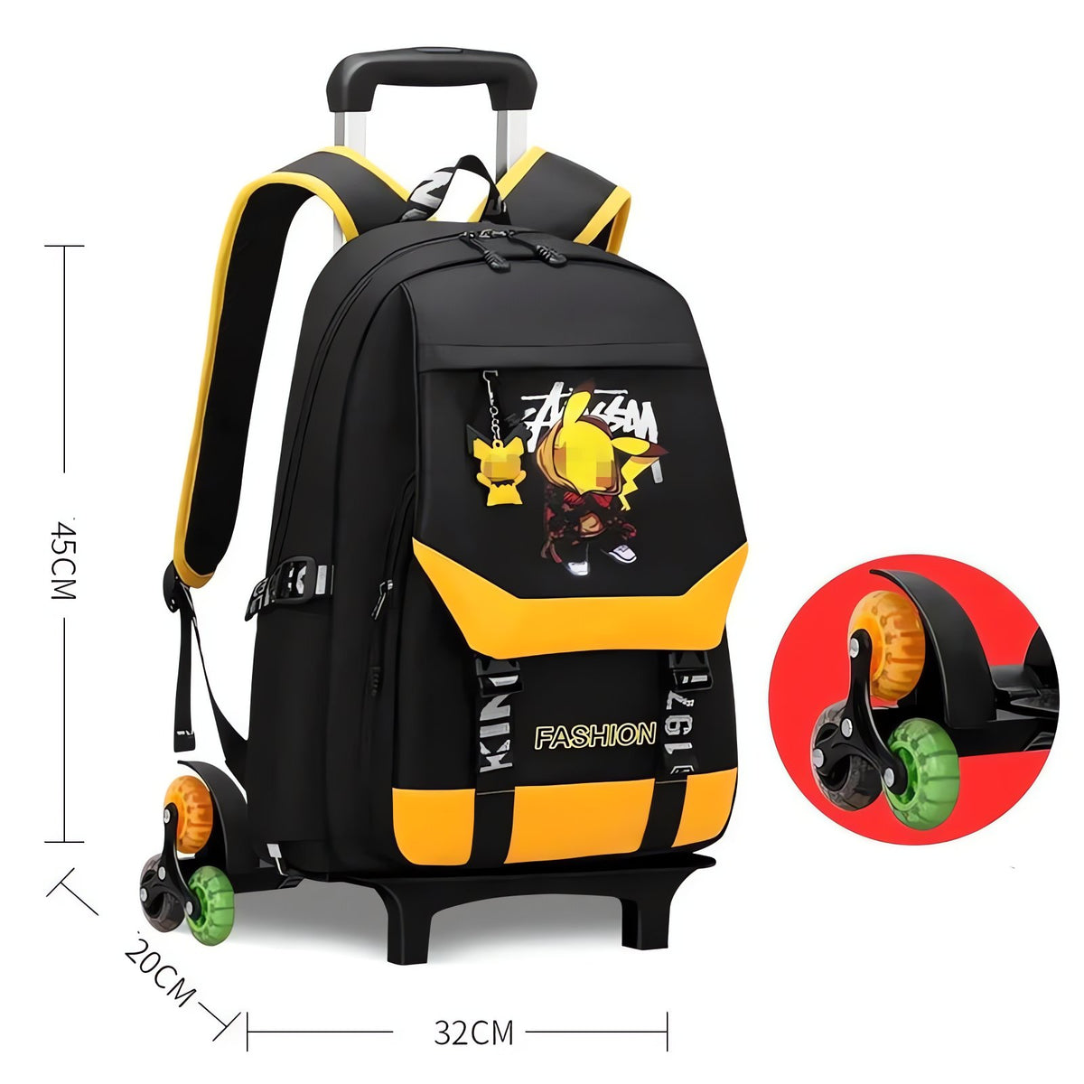 Pokémon trolley school bag – B / 3 wheels / P