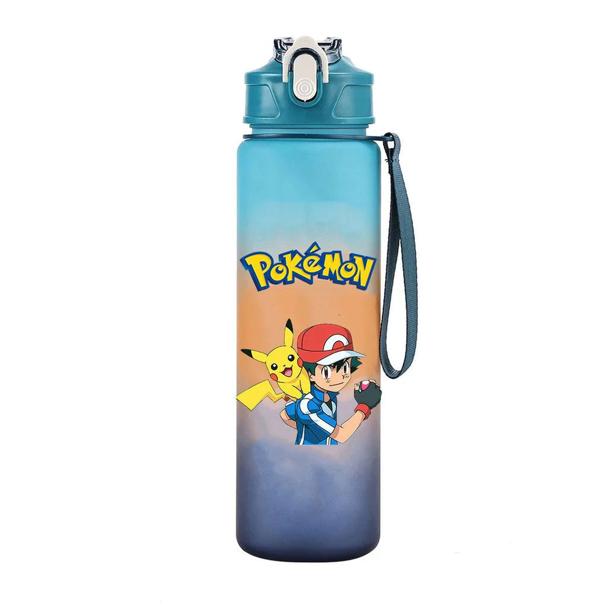 Pokémon water bottle, 700ml – Ash and Pikachu B Turquoise