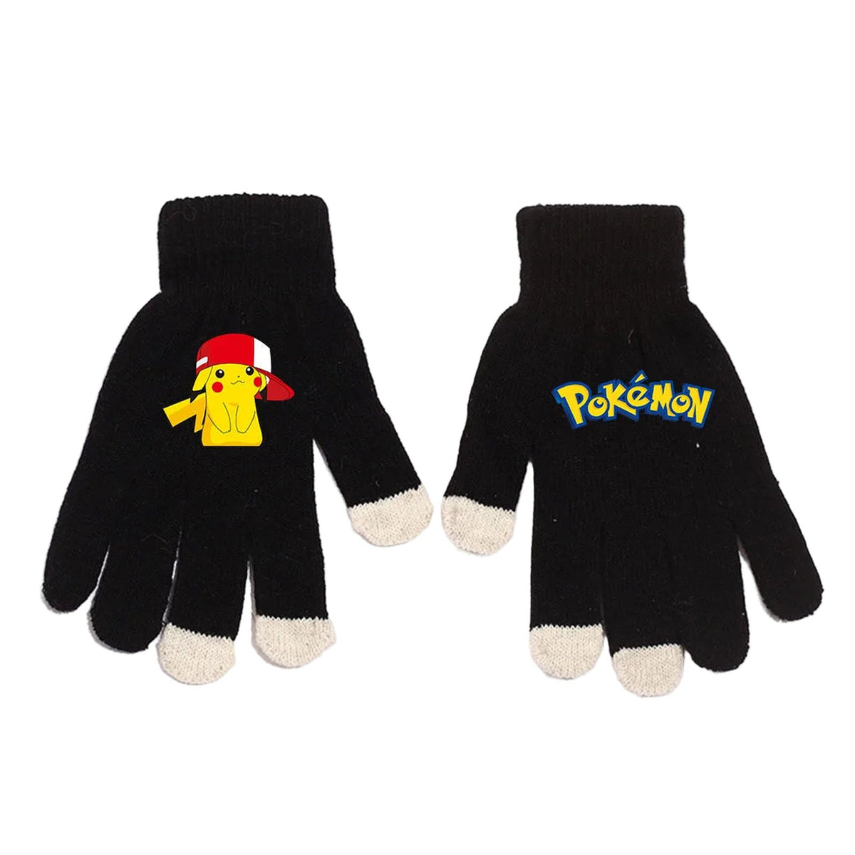 Pokémon winter gloves for adults – Pikachu with Cap