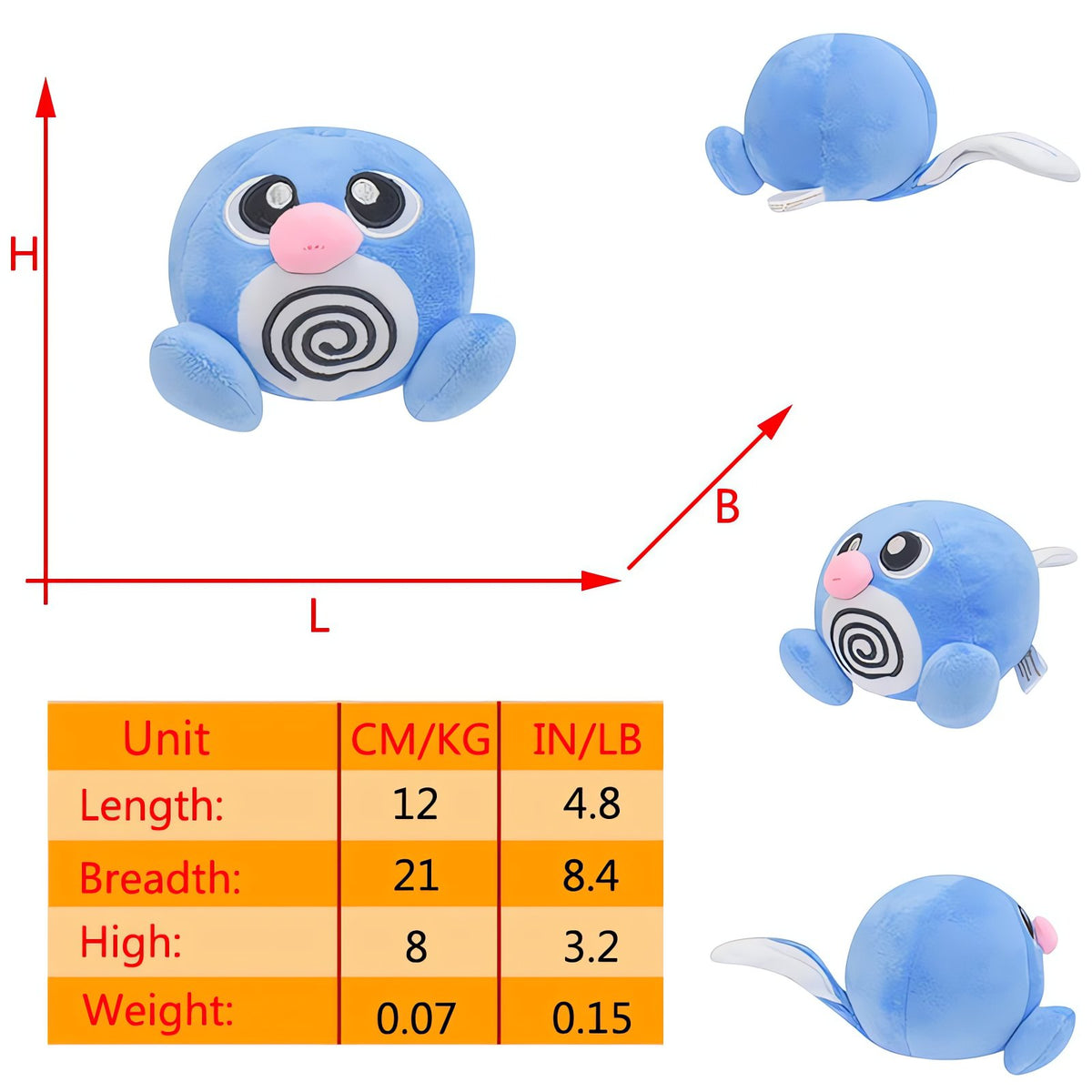 Poliwag line plush toys – Small Poliwag