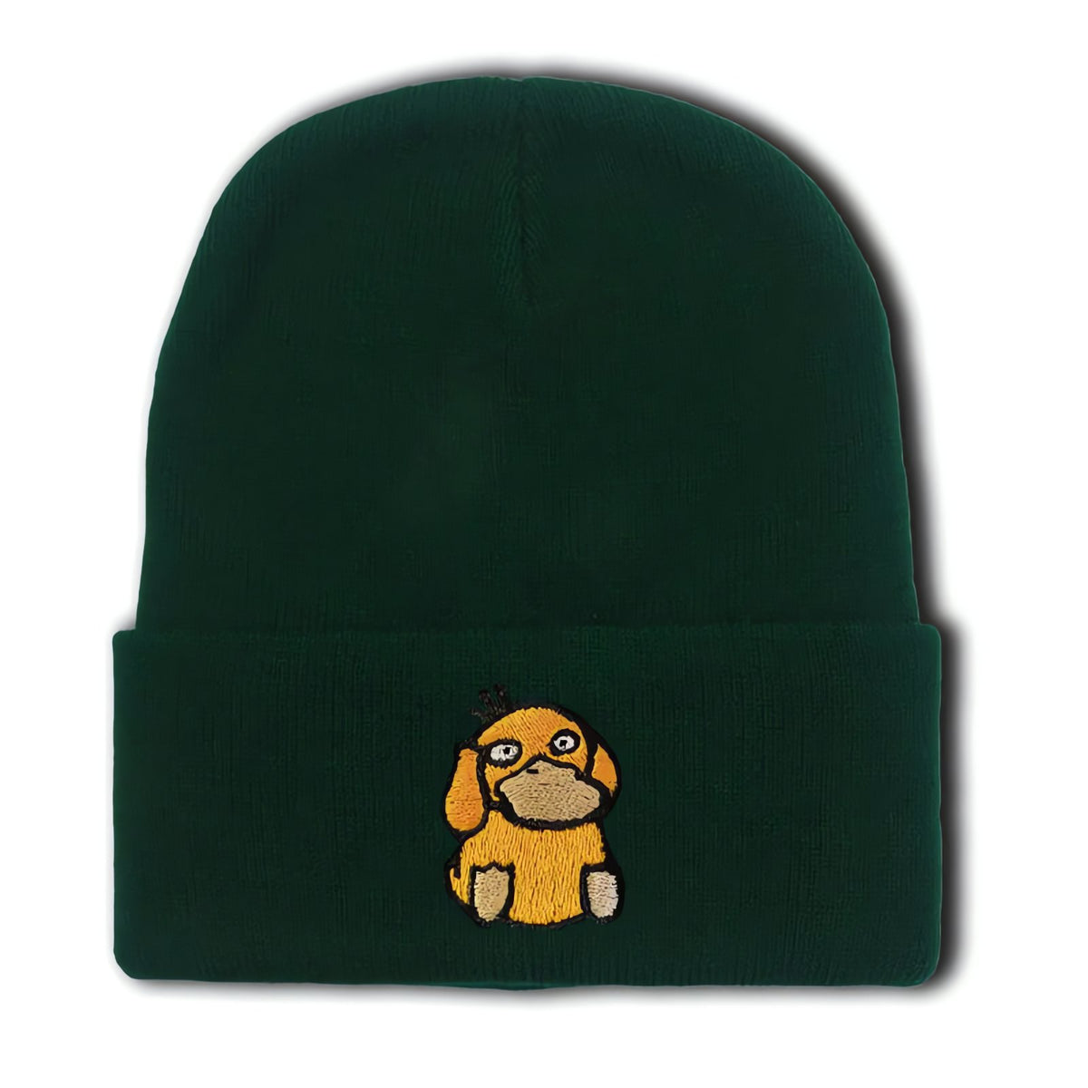 Psyduck winter beanie hat – Dark Green