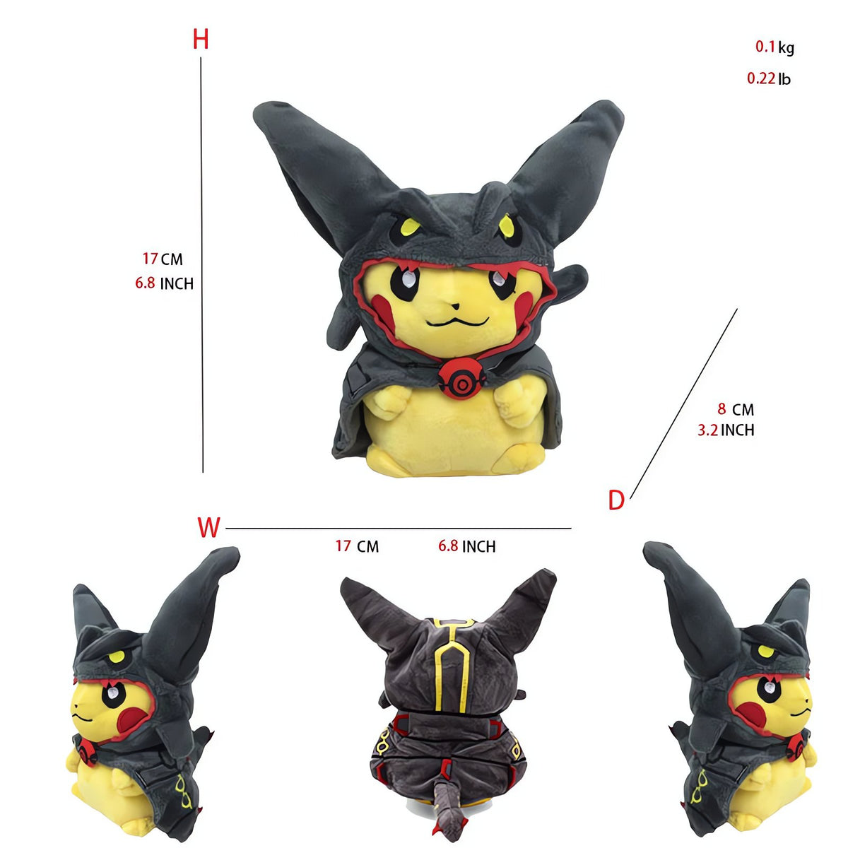 Rayquaza plush toy – Pikachu Black A