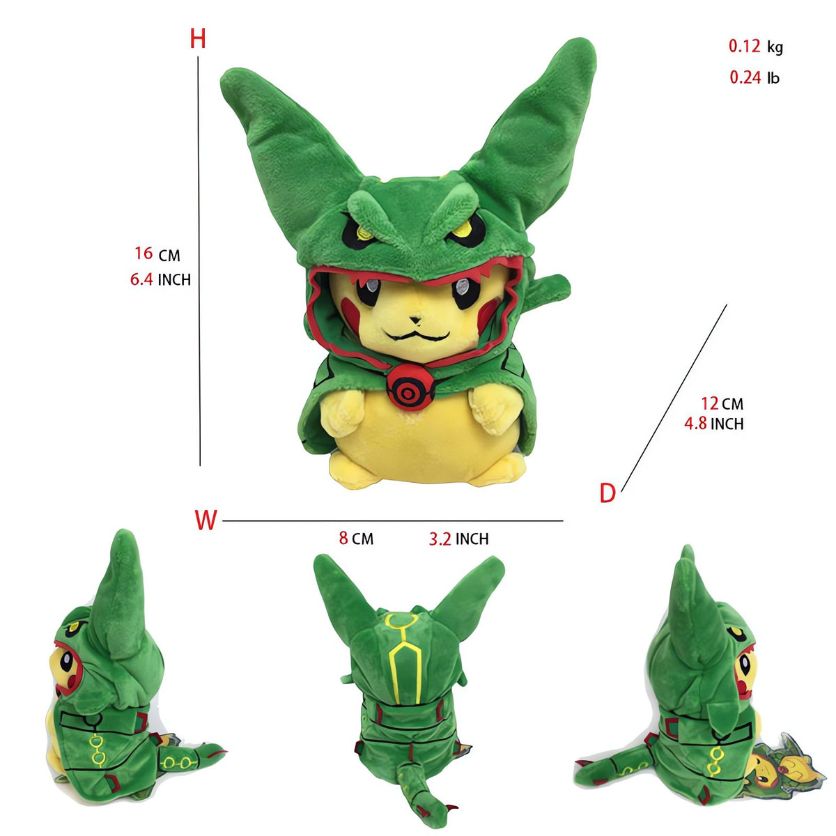 Rayquaza plush toy – Pikachu Green A