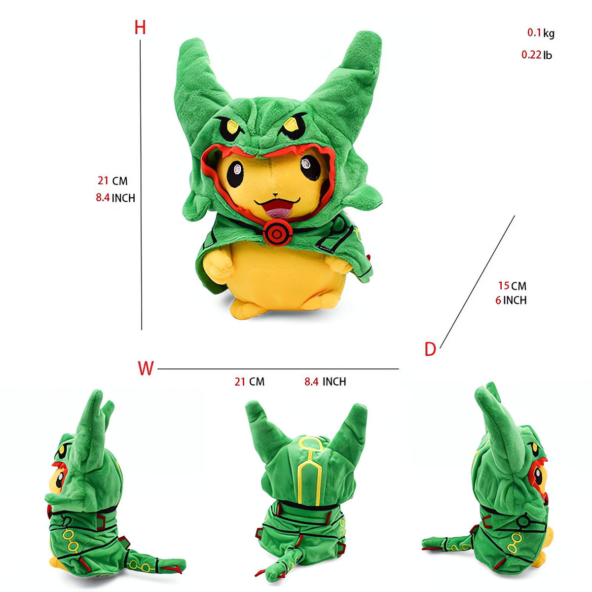 Rayquaza plush toy – Pikachu Green B